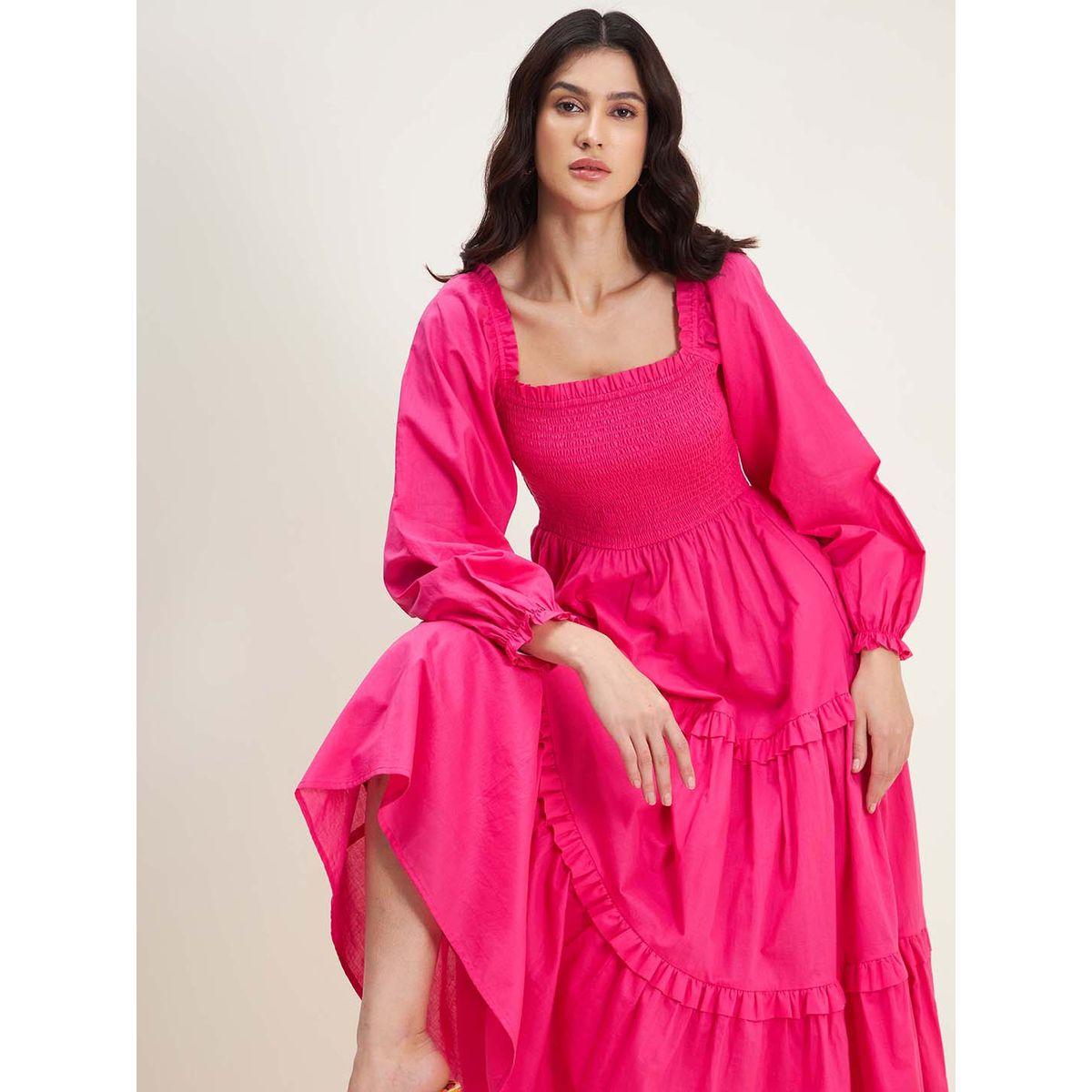 Femella X Styli Square Neck Cotton Tiered Maxi Dress-women-clothing-dresses-image-5