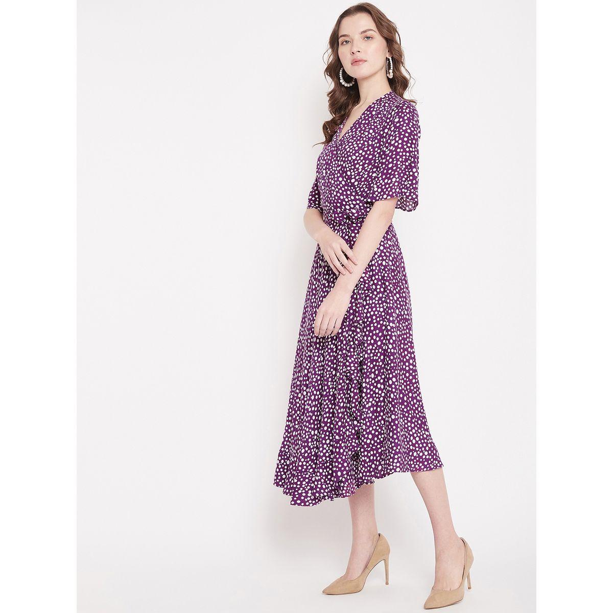 فستان طويل بنمط لف فِميلا × ستايلي-women-clothing-dresses-image-3