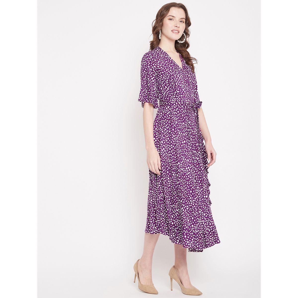 فستان طويل بنمط لف فِميلا × ستايلي-women-clothing-dresses-image-4