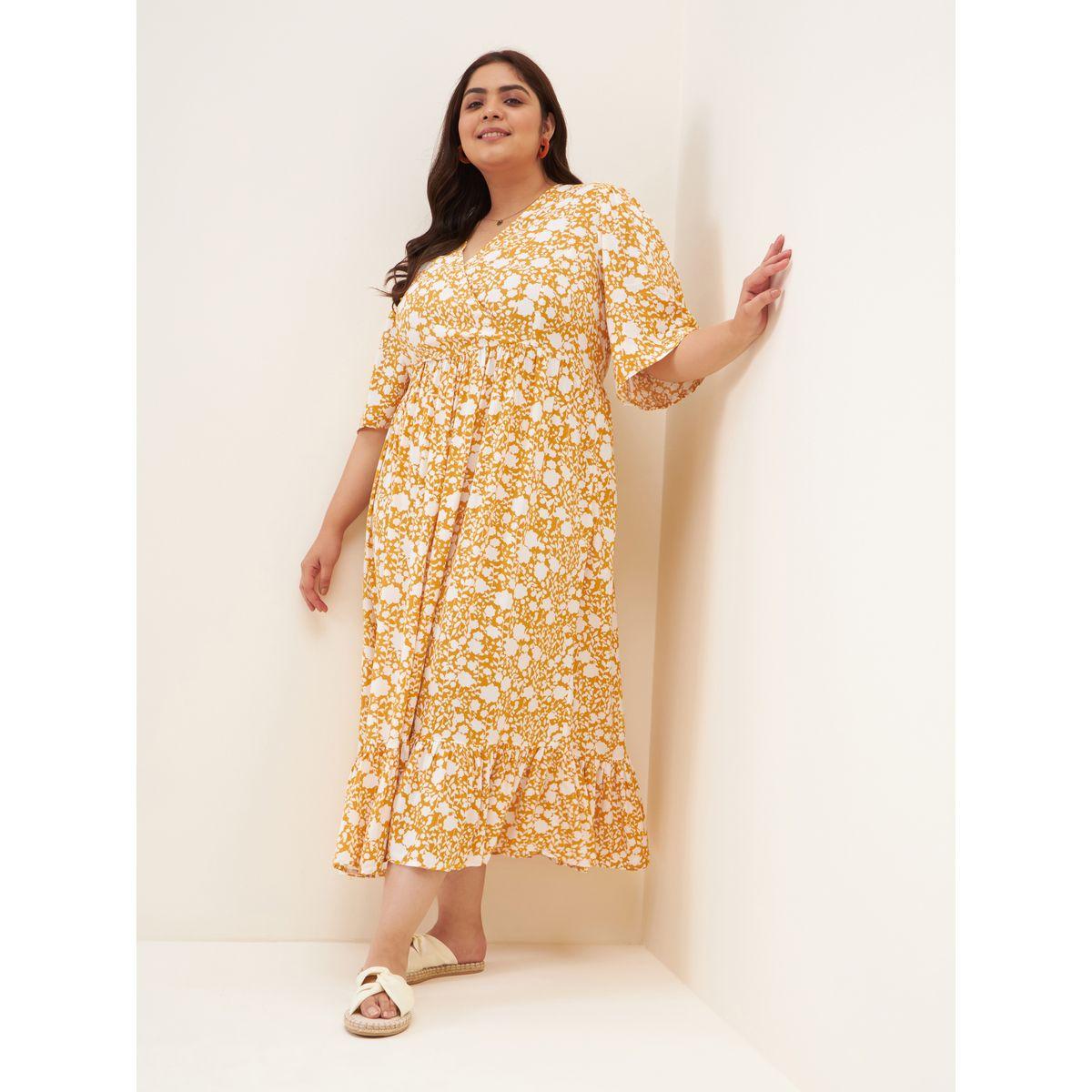 فستان ميدي مطبع بزهور فِميلا × ستايلي-women-clothing-dresses-image-1
