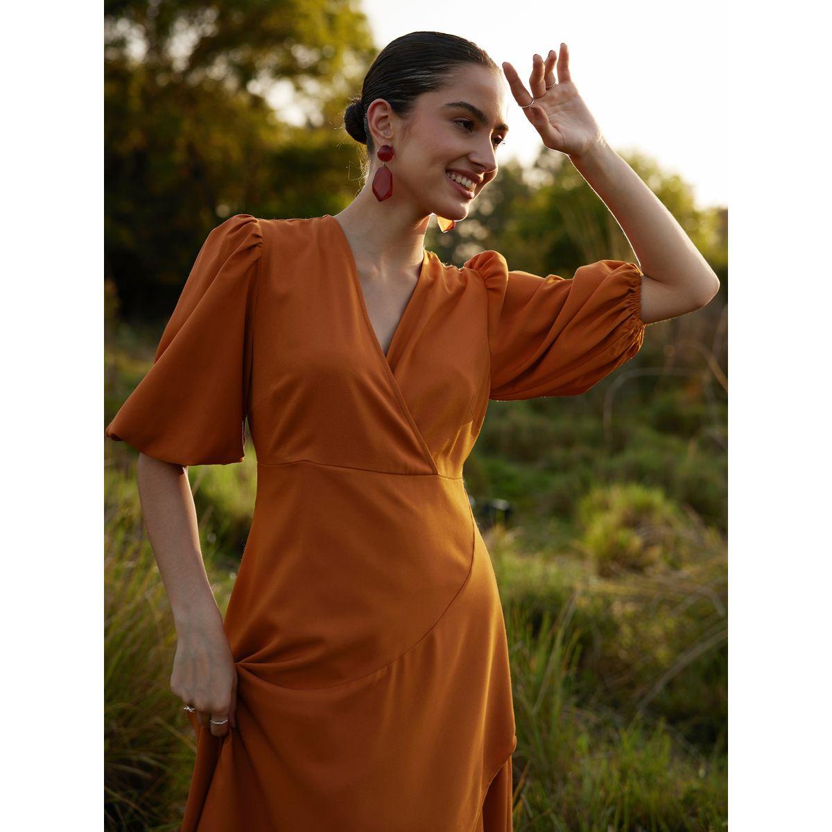 Femella X Styli Frill Hem Wrap Front Maxi Dress-women-clothing-dresses-image-2