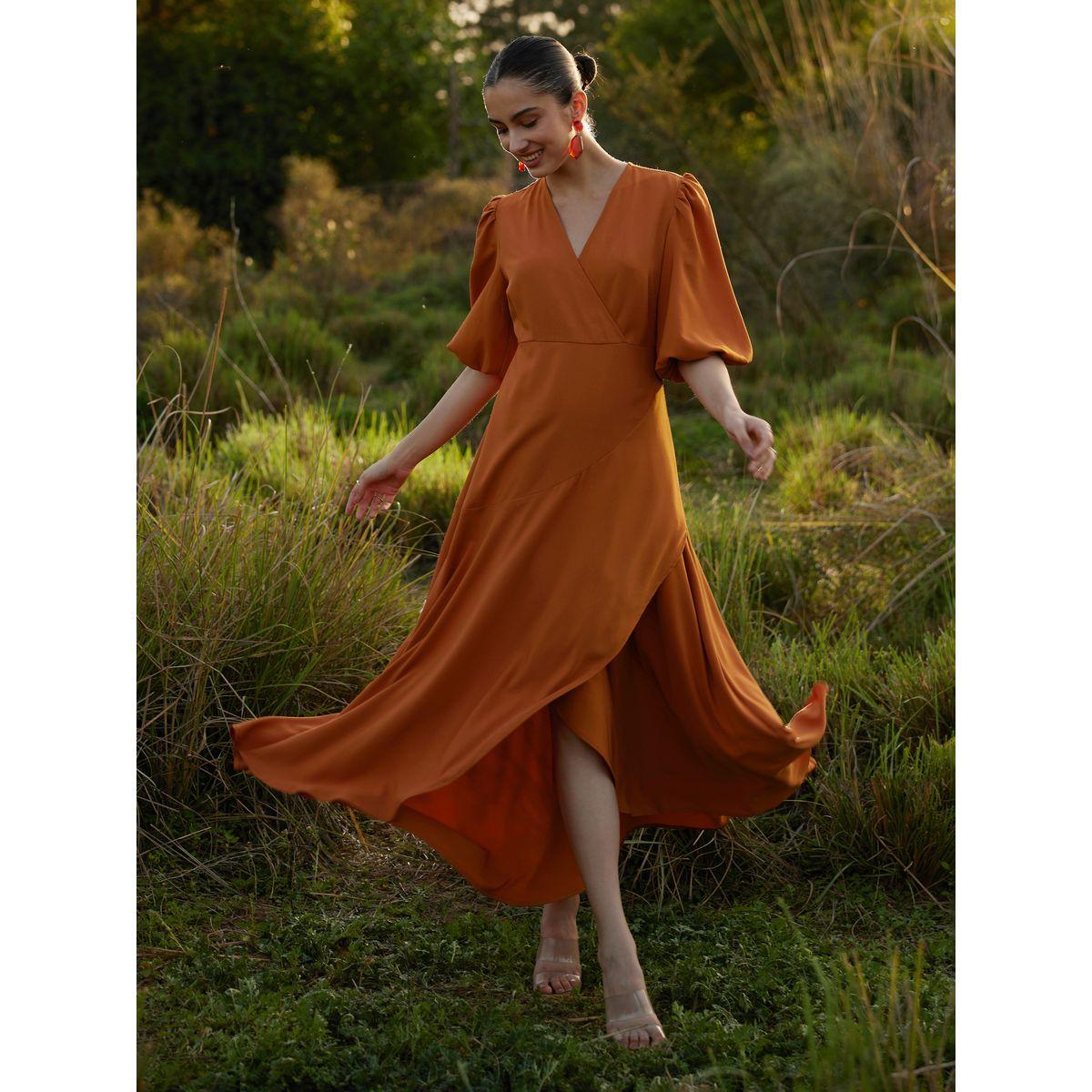 Femella X Styli Frill Hem Wrap Front Maxi Dress-women-clothing-dresses-image-6