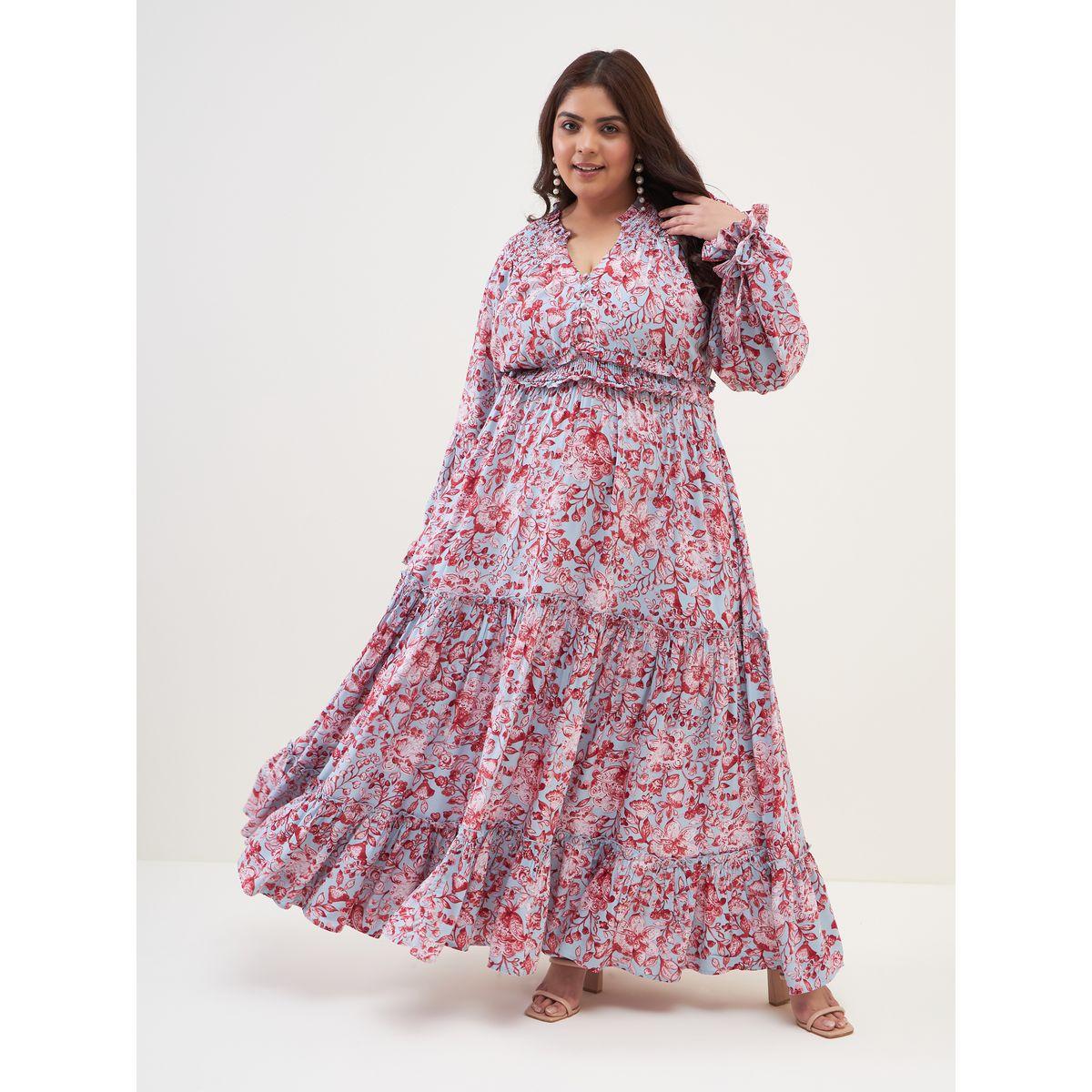 Plus size clearance tiered maxi dress