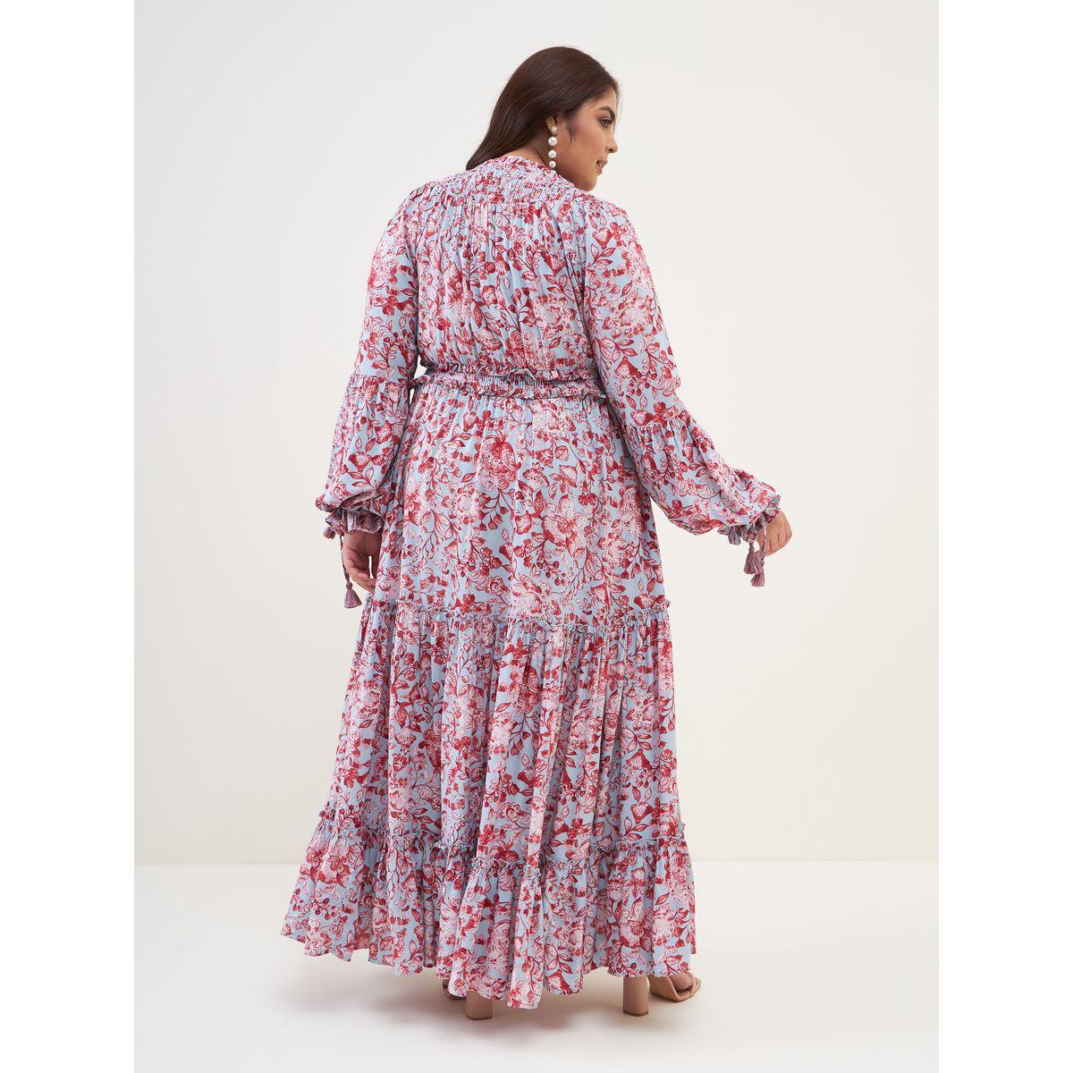 فستان طويل بكسرات وياقة بشق فِميلا × ستايلي-women-clothing-dresses-image-5