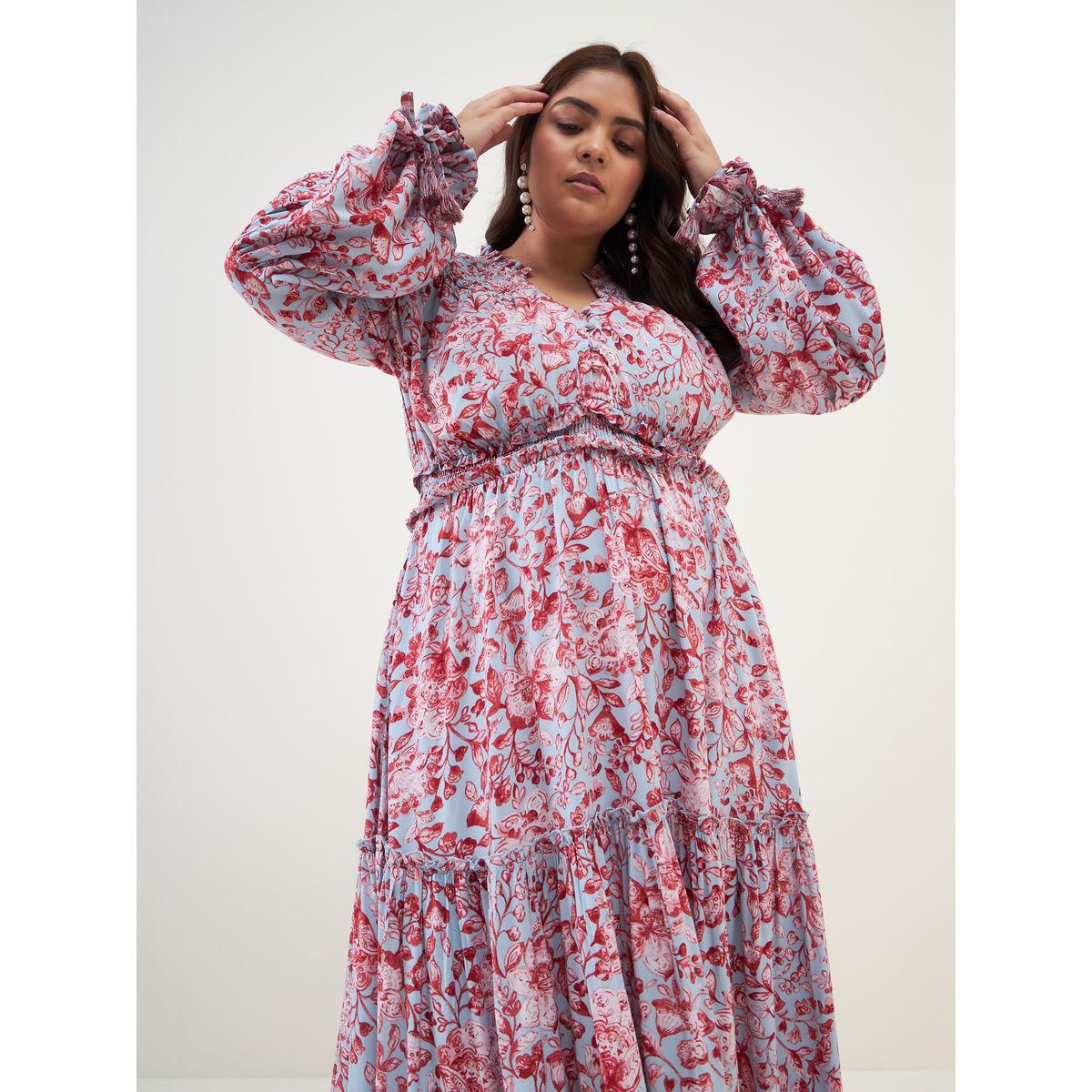 فستان طويل بكسرات وياقة بشق فِميلا × ستايلي-women-clothing-dresses-image-6