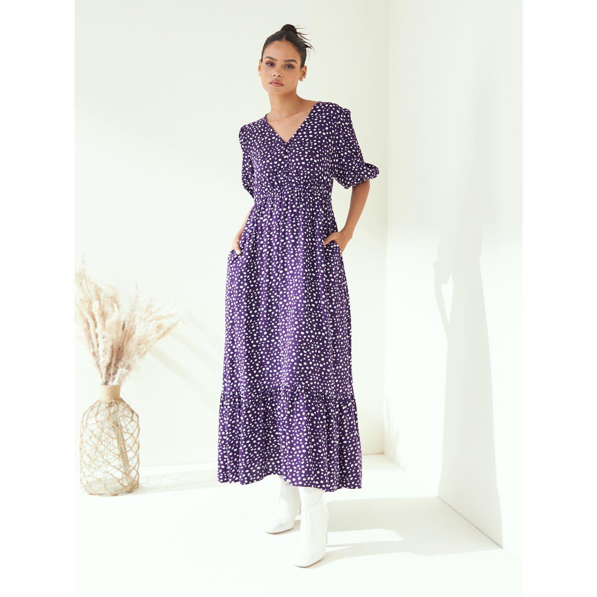 Femella X Styli Polka Dot Print A-Line Maxi Dress-women-clothing-dresses-image-1
