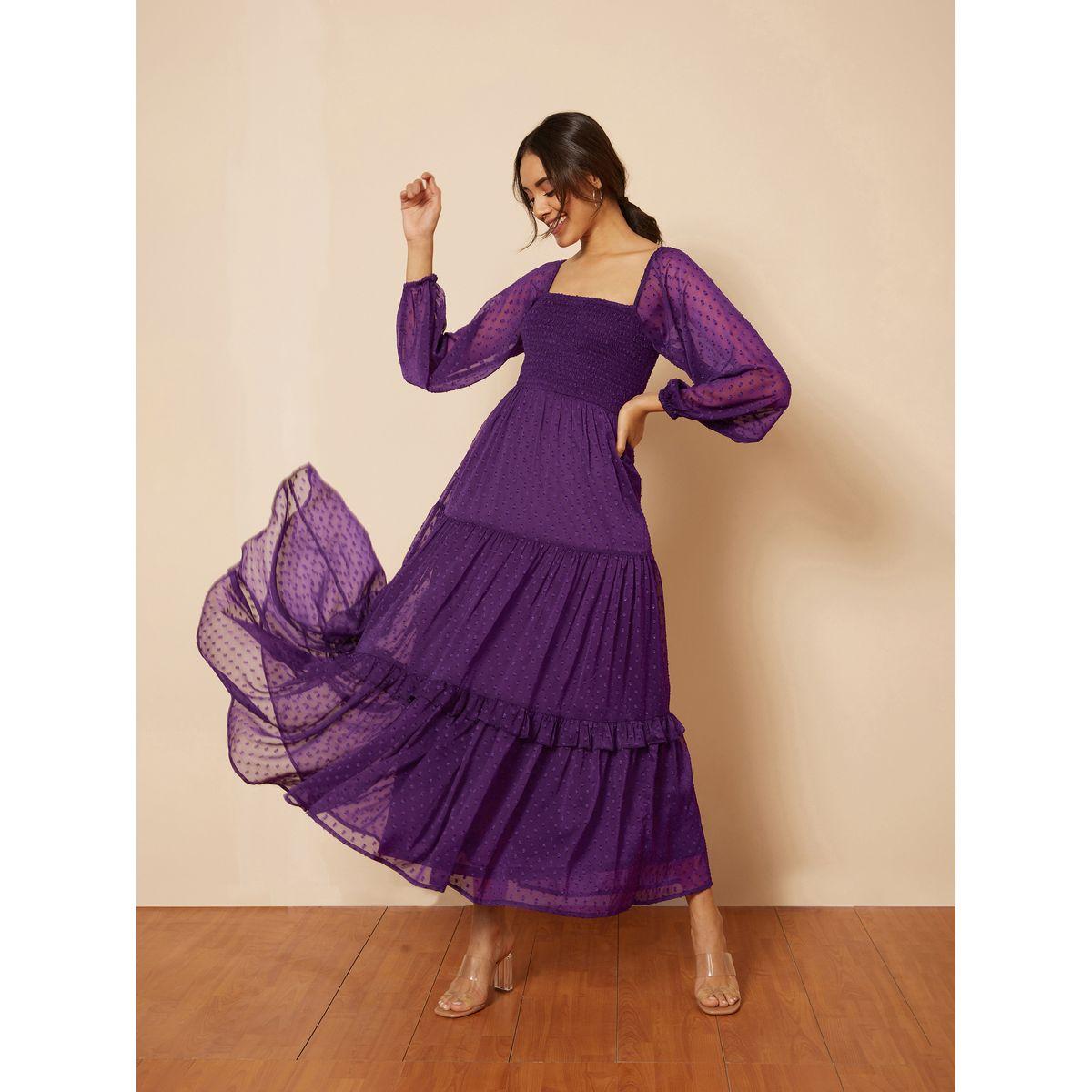 Femella X Styli Dobby Smocked Maxi Dress-women-clothing-dresses-image-1