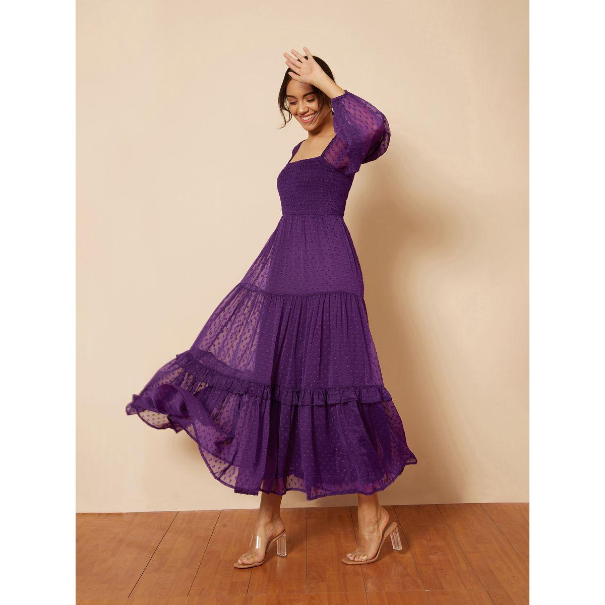 Femella X Styli Dobby Smocked Maxi Dress-women-clothing-dresses-image-2