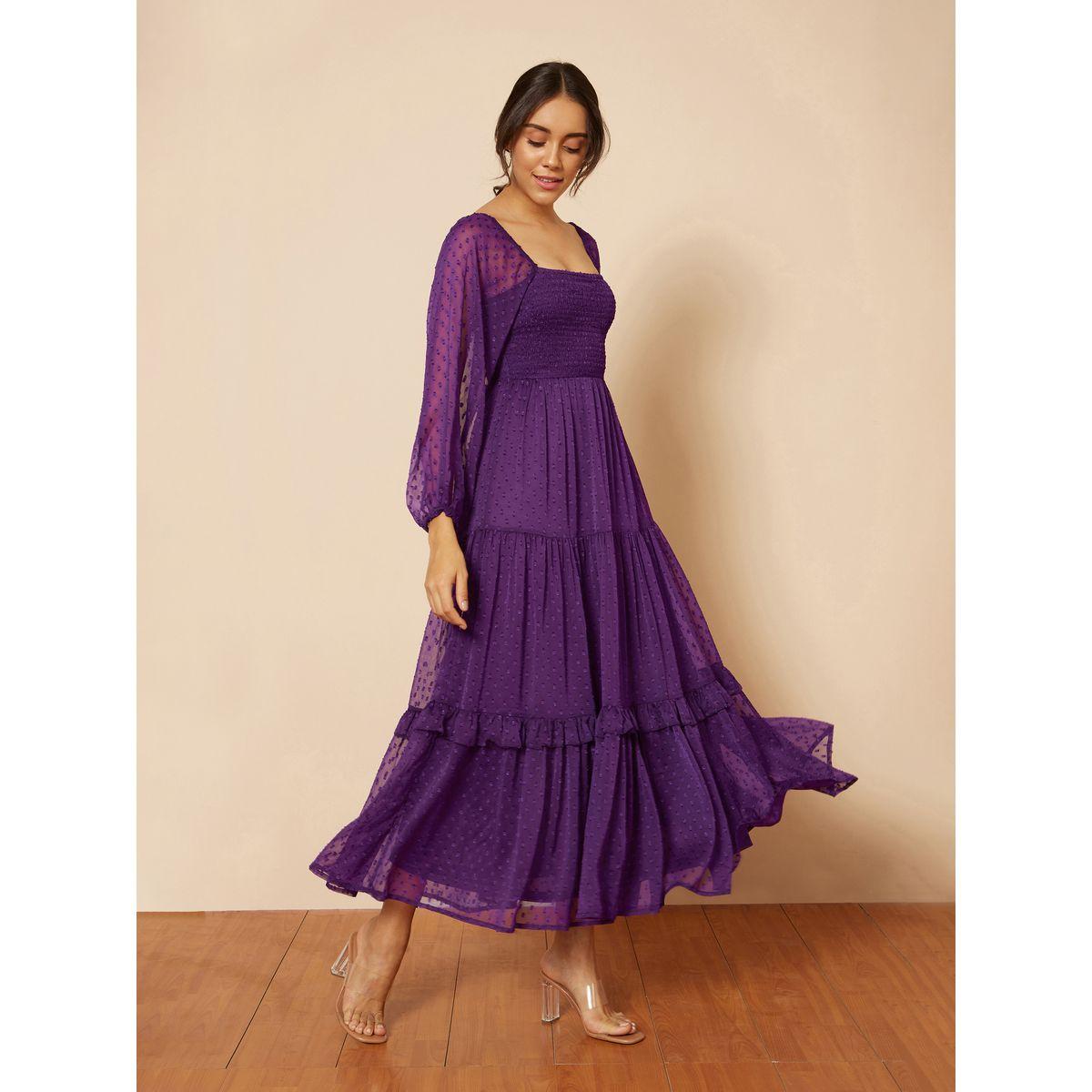 فستان طويل بتفاصيل مزمومة فِميلا × ستايلي-women-clothing-dresses-image-4
