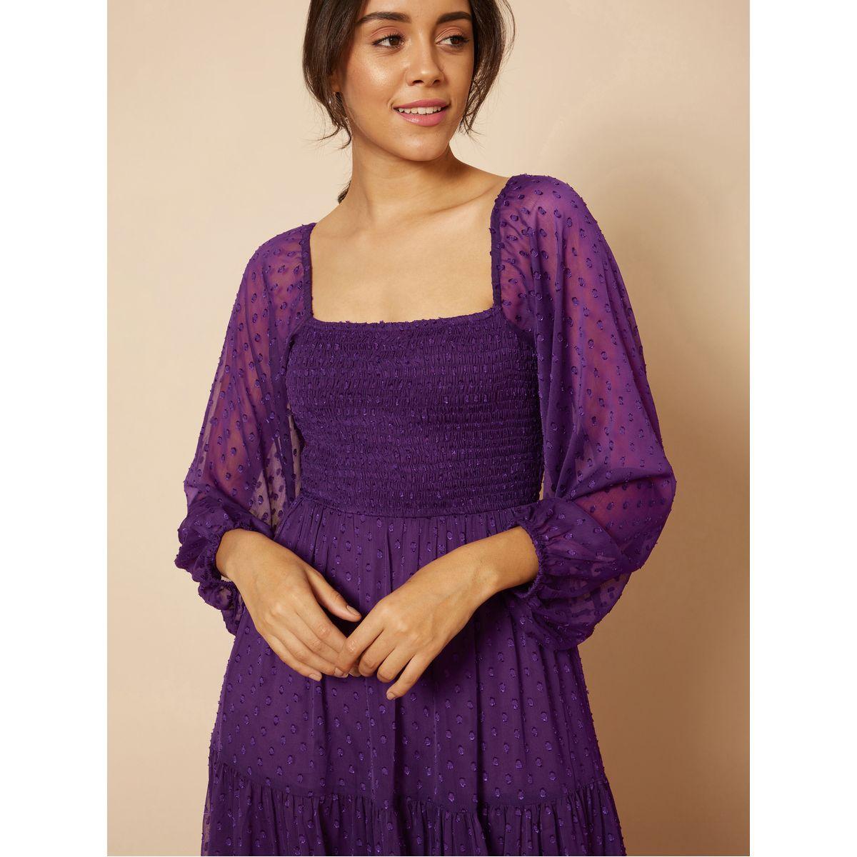 فستان طويل بتفاصيل مزمومة فِميلا × ستايلي-women-clothing-dresses-image-6