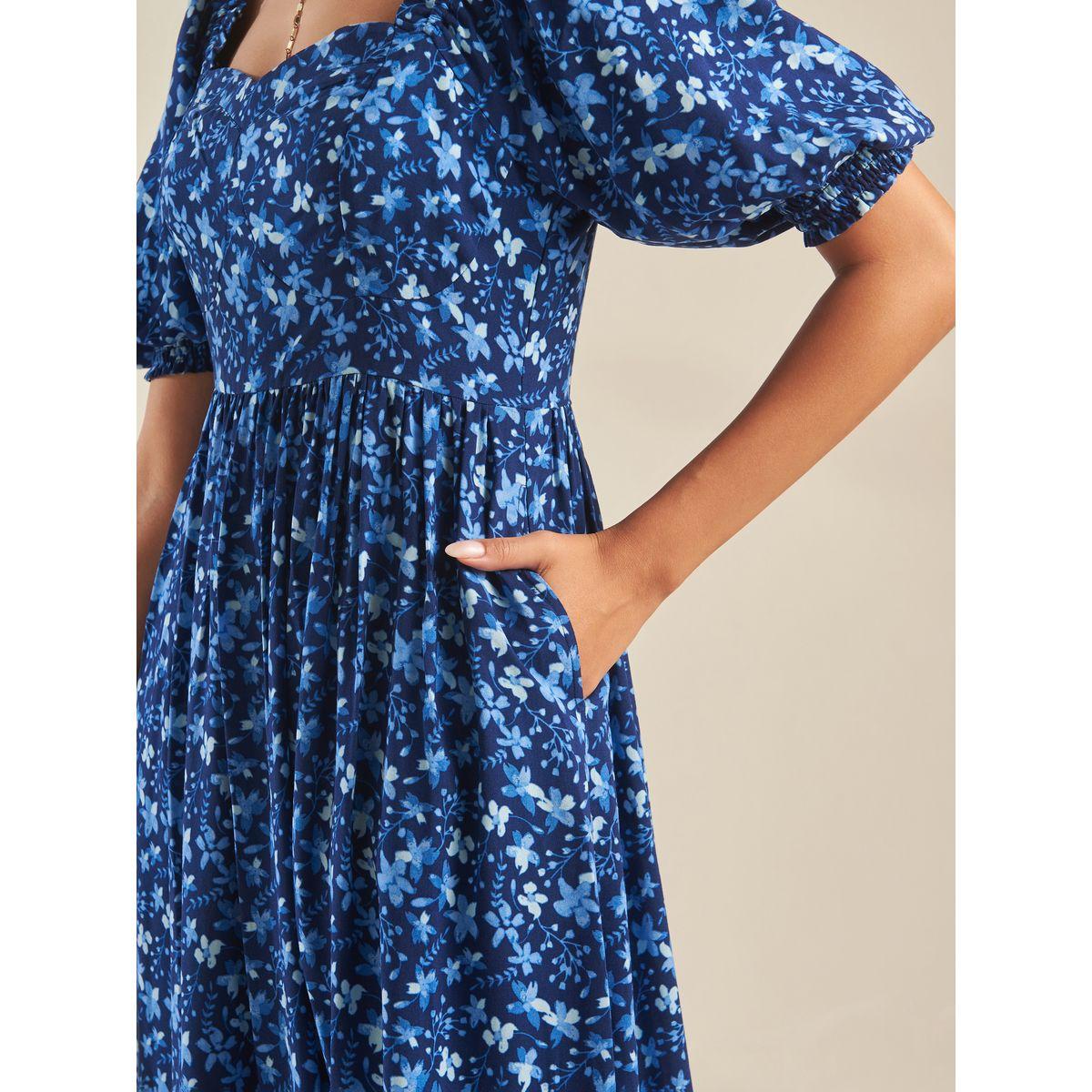 فستان طويل بياقة على شكل قلب فِميلا × ستايلي-women-clothing-dresses-image-5