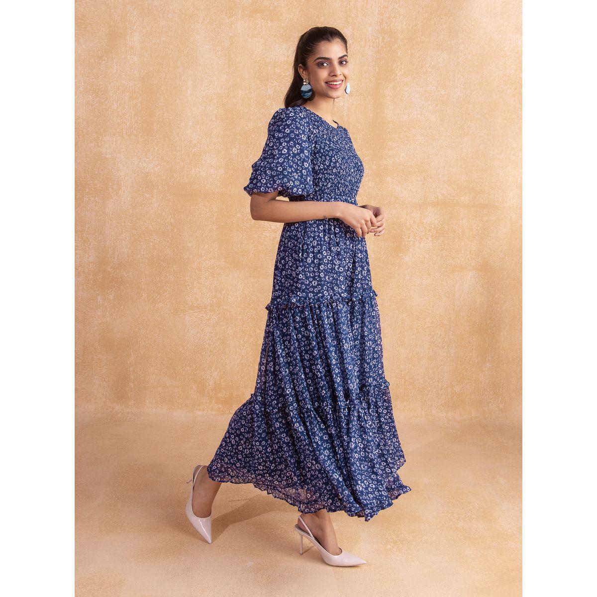 فستان طويل بكسرات وكشكش فِميلا × ستايلي-women-clothing-dresses-image-5