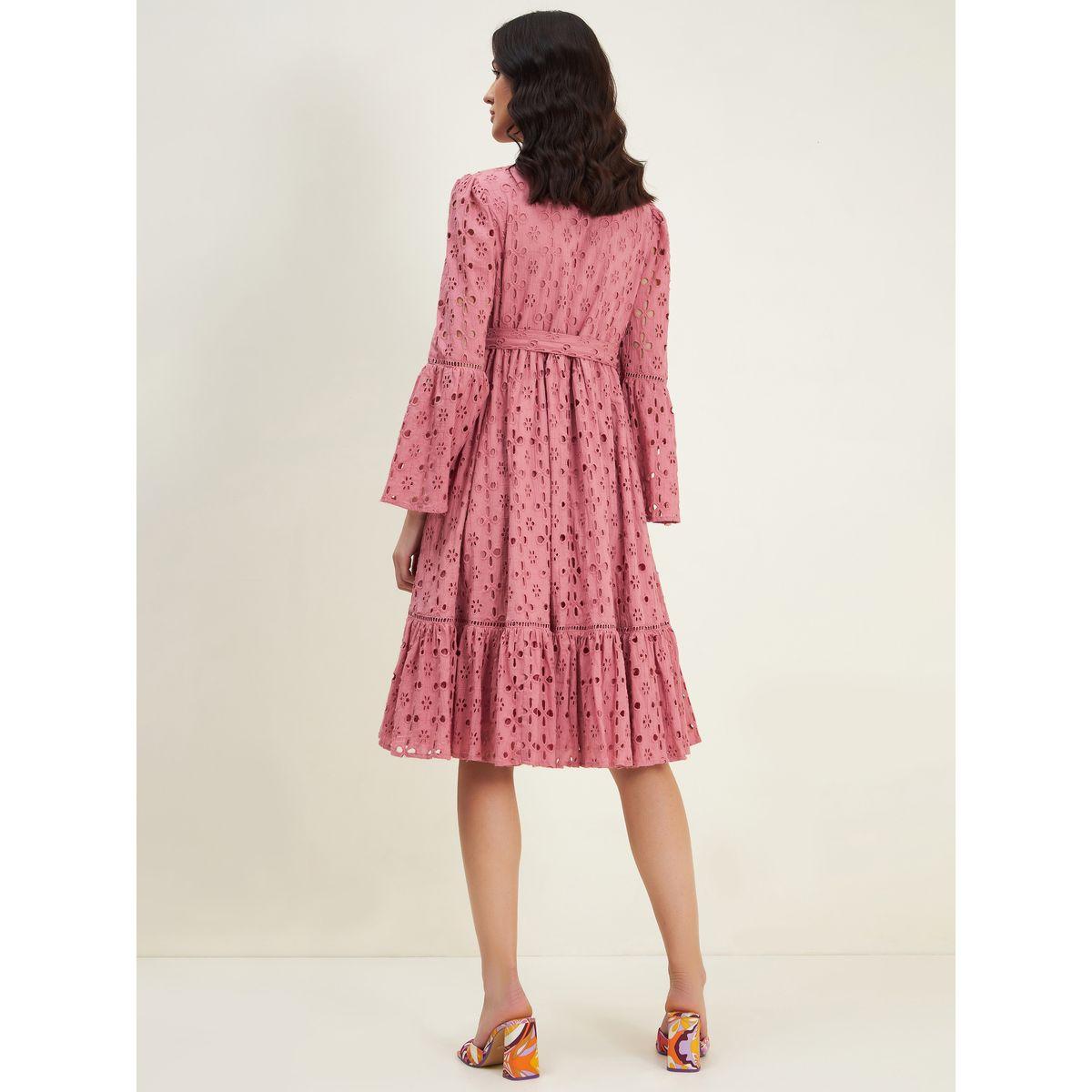 فستان ميدي مزين بكسرات فِميلا × ستايلي-women-clothing-dresses-image-3
