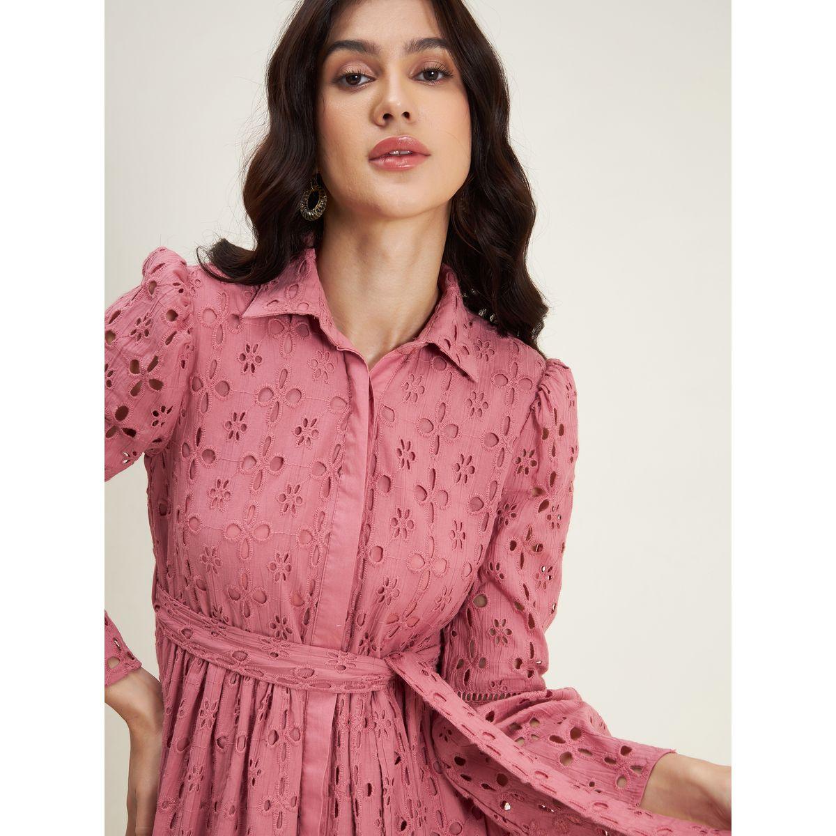 فستان ميدي مزين بكسرات فِميلا × ستايلي-women-clothing-dresses-image-4
