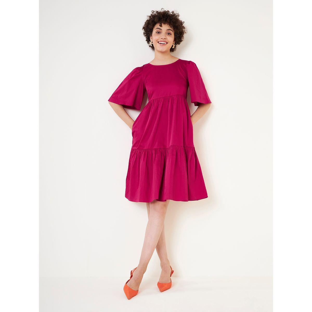 Femella X Styli Cotton Tiered Midi Dress with Tassel Tie-women-clothing-dresses-image-7