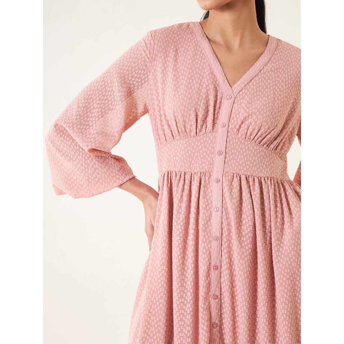 Femmella X Styli  Dobby Tiered Maxi Dress with Ruffle Detail-women-clothing-dresses-image-3