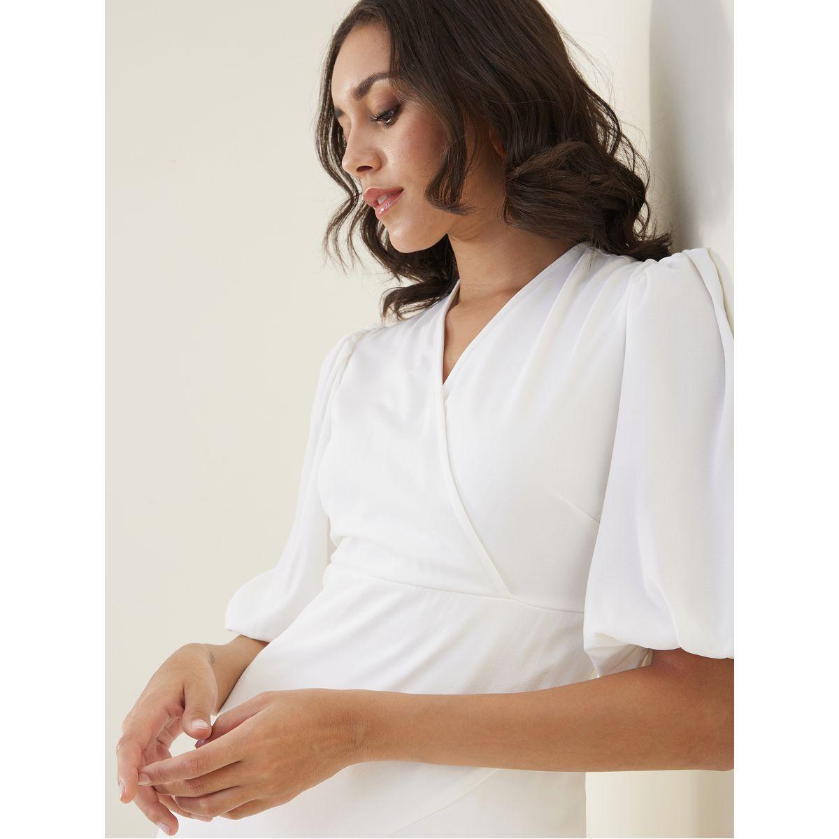 فستان ميدي سادة بنمط لف فِميلا × ستايلي-women-clothing-dresses-image-2