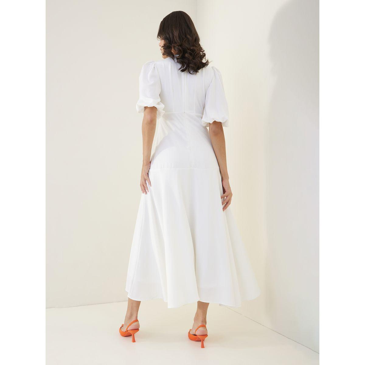 فستان ميدي سادة بنمط لف فِميلا × ستايلي-women-clothing-dresses-image-4