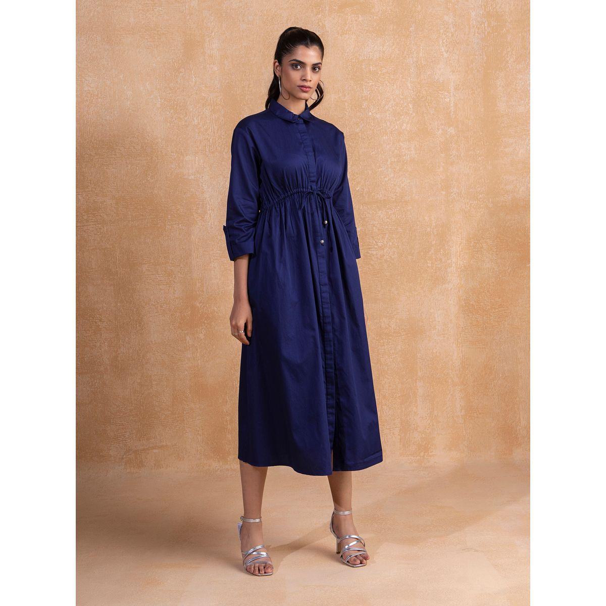 فستان ميدي بأزرار غلق فِميلا × ستايلي-women-clothing-dresses-image-1