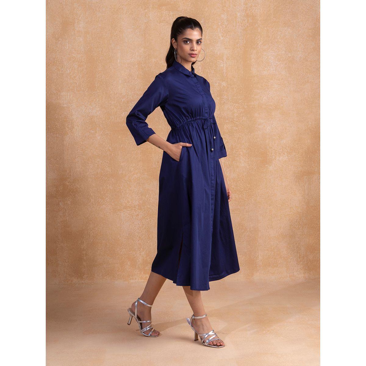فستان ميدي بأزرار غلق فِميلا × ستايلي-women-clothing-dresses-image-2
