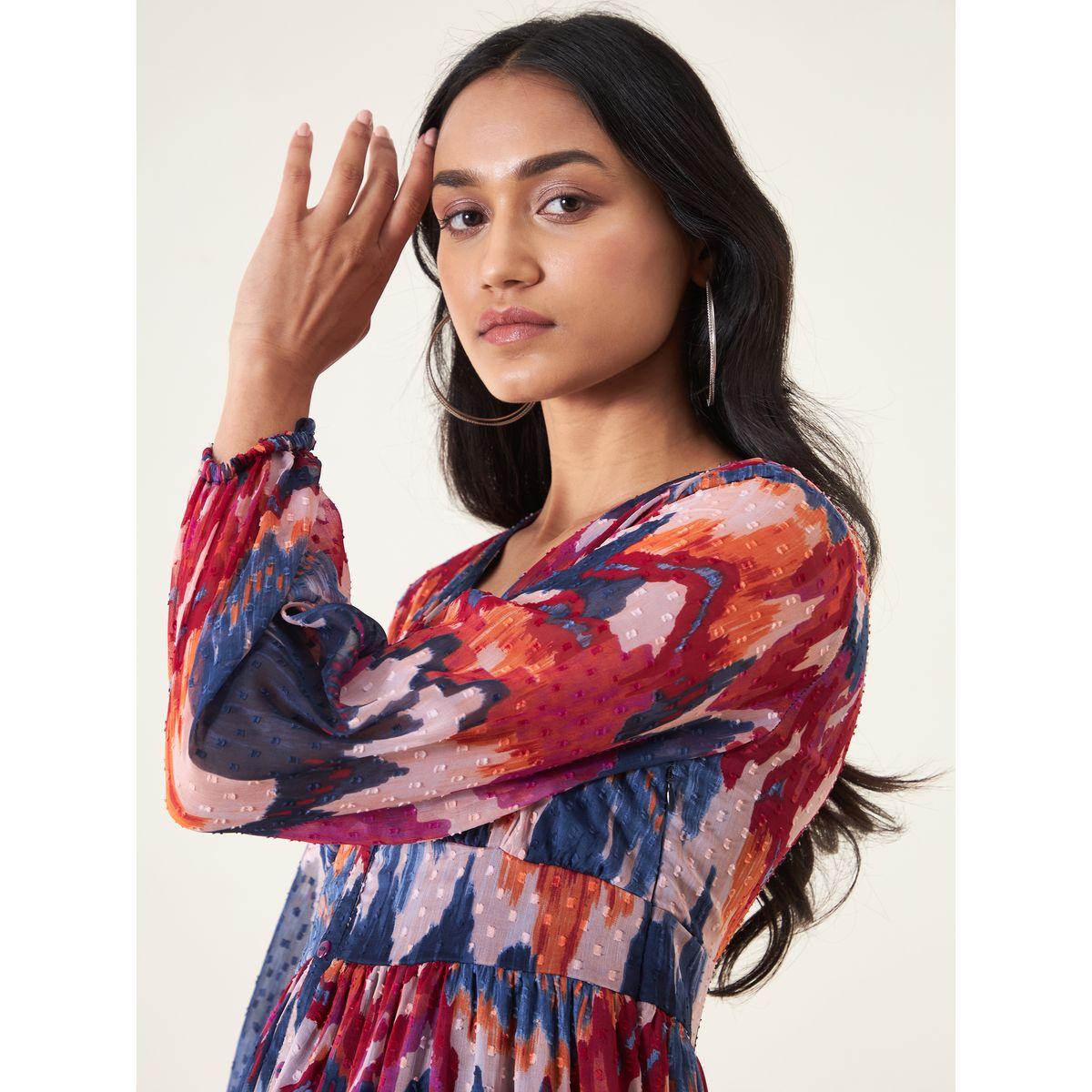 Femella X Styli Multi Abstract Print Tiered Maxi Dress-women-clothing-dresses-image-3