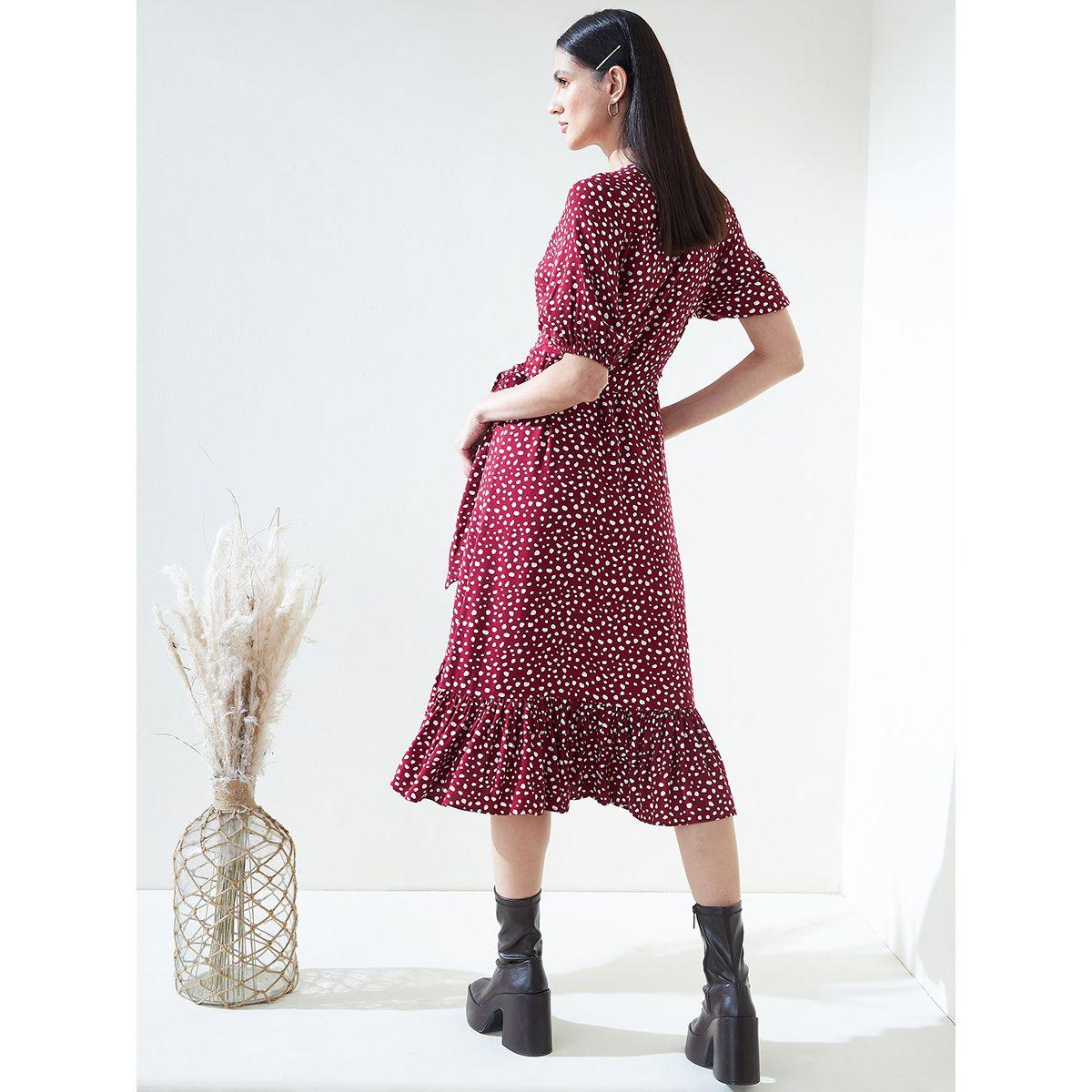 فستان ميدي بنمط لف فِميلا × ستايلي-women-clothing-dresses-image-3