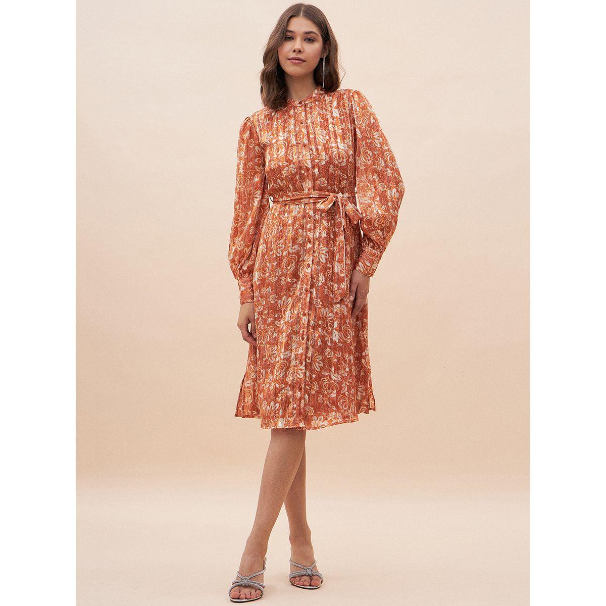 فستان ميدي بنسيج اللوريكس فِميلا × ستايلي-women-clothing-dresses-image-2
