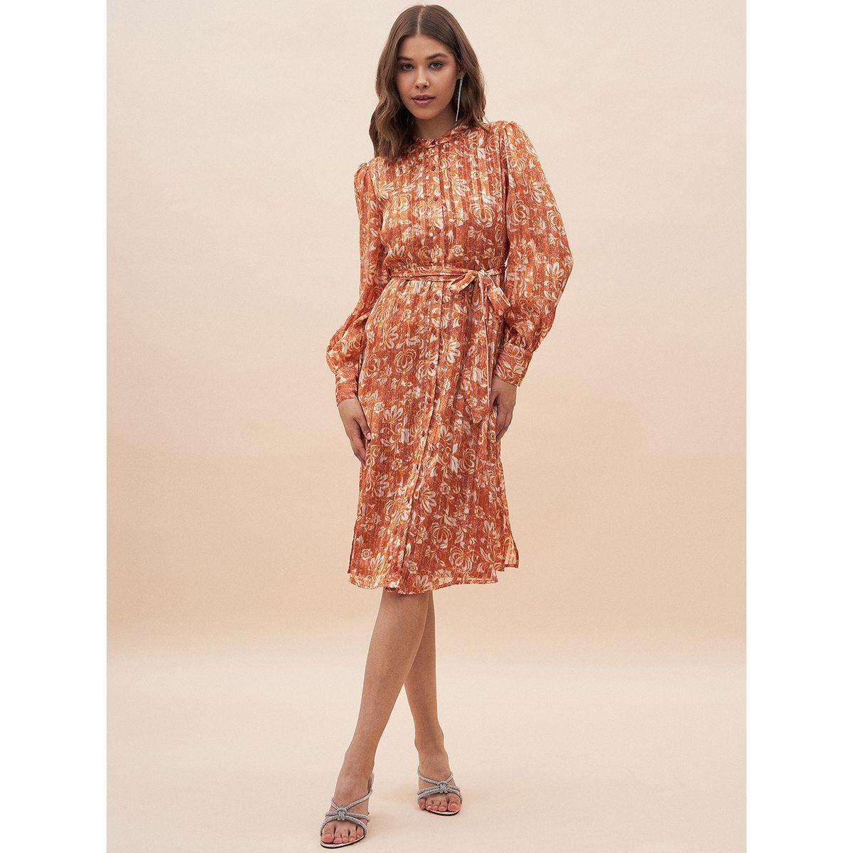 فستان ميدي بنسيج اللوريكس فِميلا × ستايلي-women-clothing-dresses-image-5