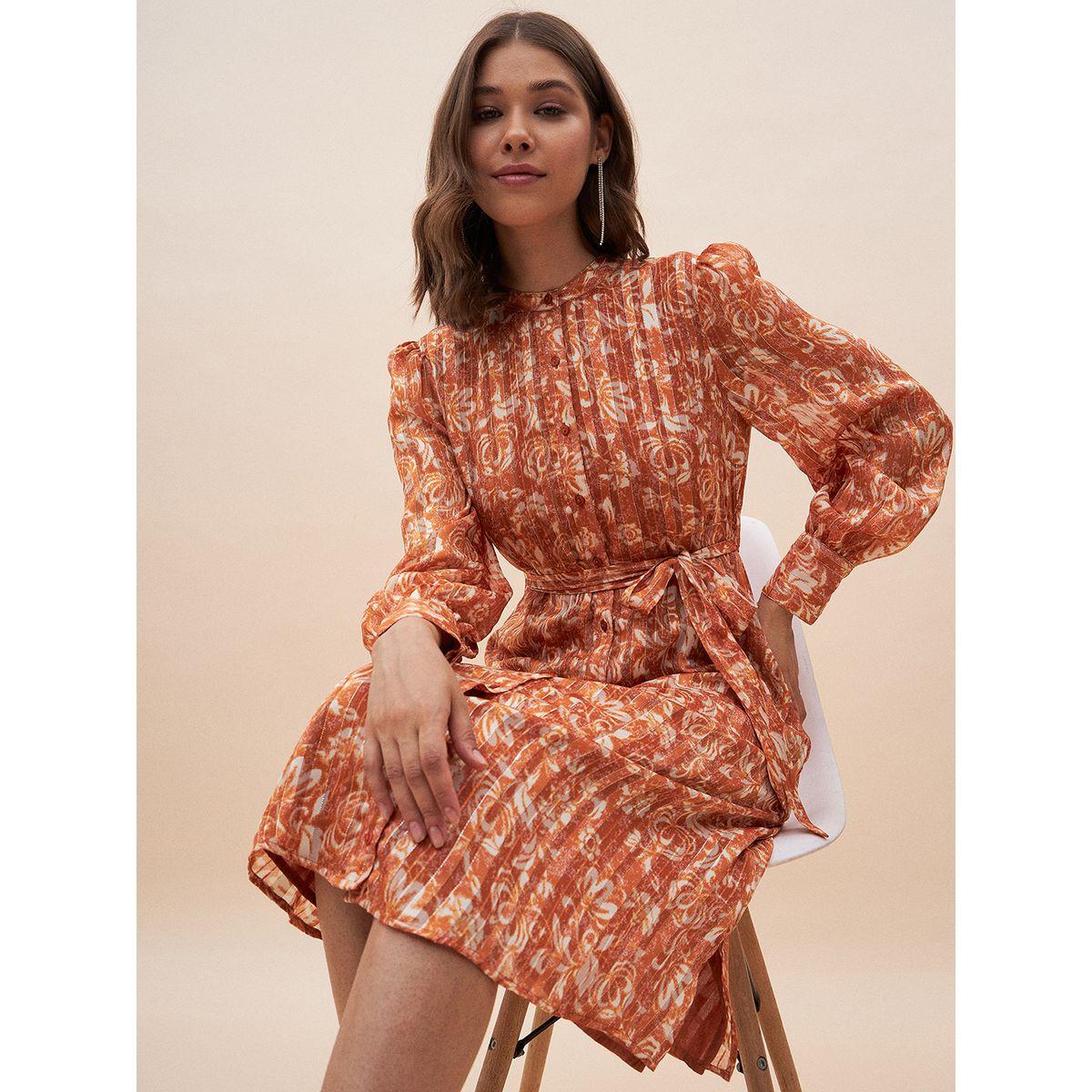 فستان ميدي بنسيج اللوريكس فِميلا × ستايلي-women-clothing-dresses-image-6