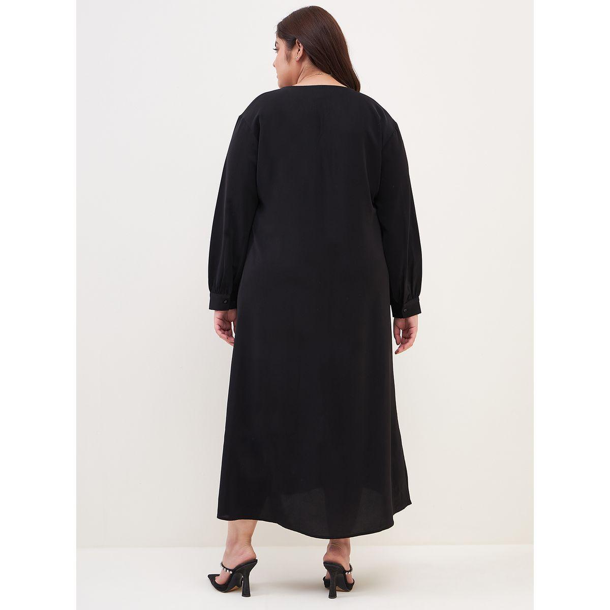 Femella X Styli Plus Notch Neck Shift Maxi Dress-women-clothing-dresses-image-2