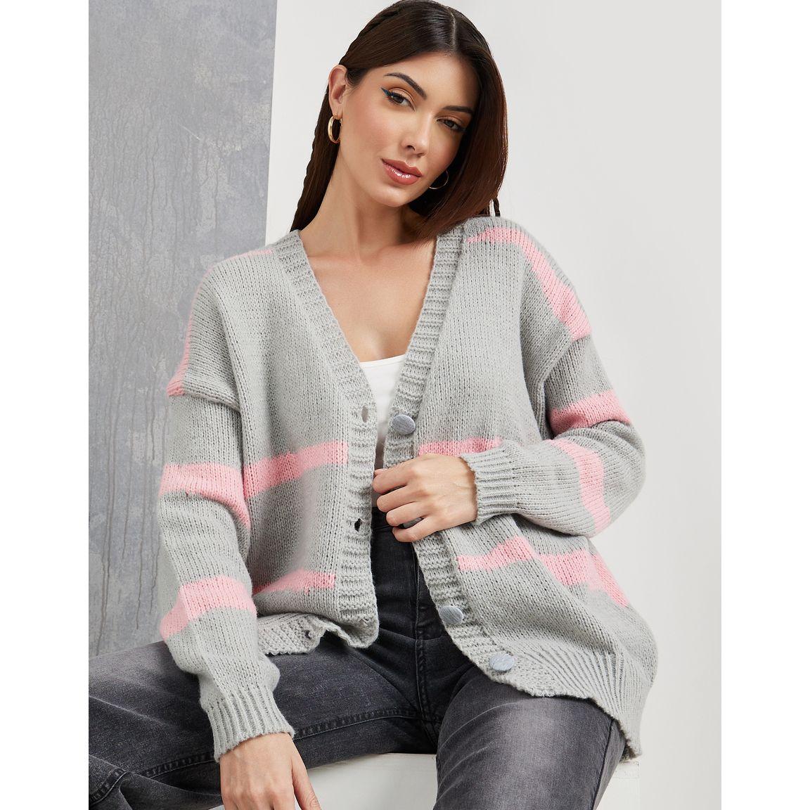 كارديجان واسع بأزرار غلق-women-winterwear-cardigansandjumpers-cardigans-image-1