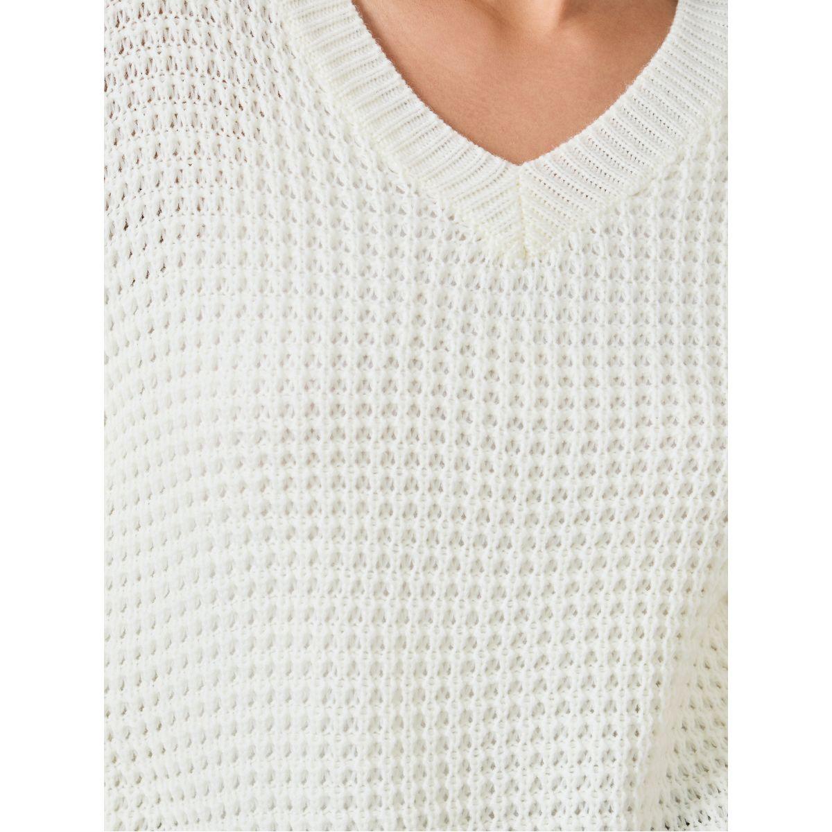 Styli Oversized Fit Chunky Knit V Neck Sweater-women-clothing-cardigansandjumpers-jumpers-image-3