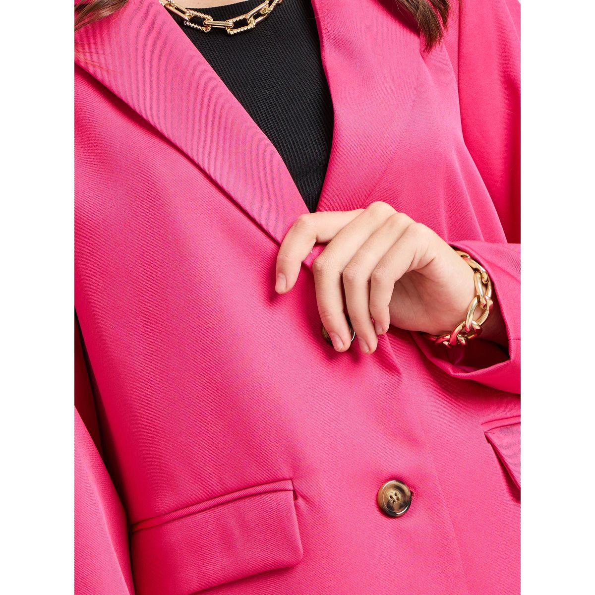 بليزر واسع بأزرار غلق-women-clothing-coatsandjackets-blazers-image-2