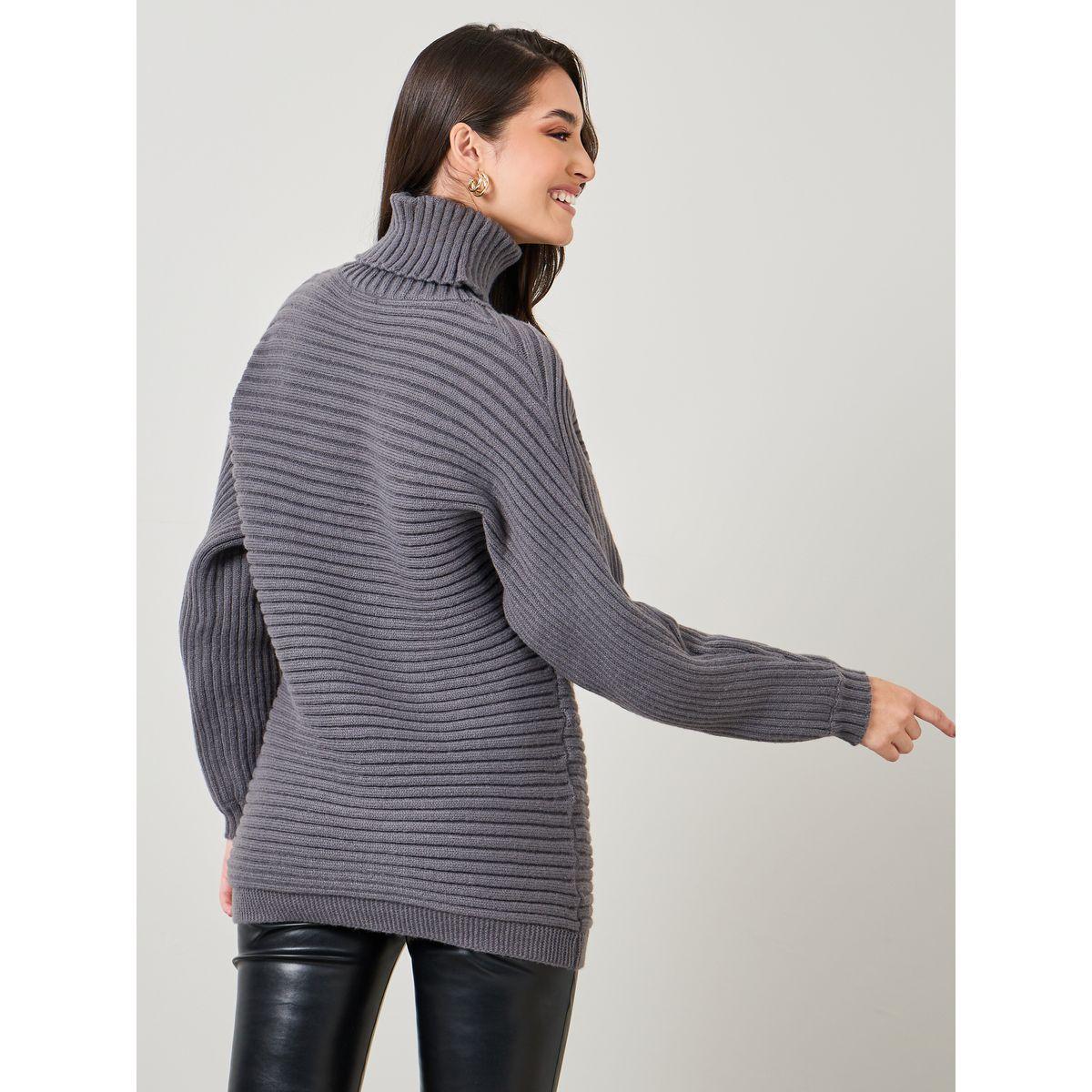 Styli Regular Fit Chunky Knit Ribbed Turtle Neck Sweater-women-clothing-cardigansandjumpers-jumpers-image-4