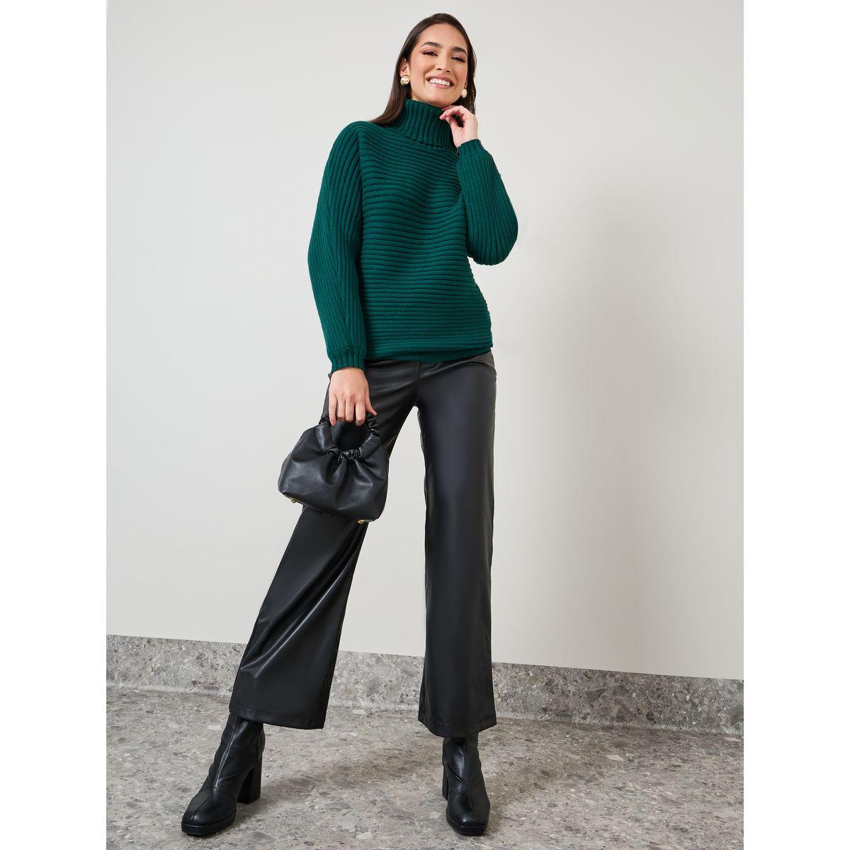 Styli Regular Fit Chunky Knit Ribbed Turtle Neck Sweater-women-clothing-cardigansandjumpers-jumpers-image-2