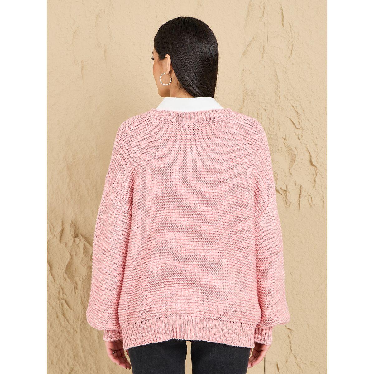 سويتر طويل بتفاصيل محبوكة-women-clothing-cardigansandjumpers-jumpers-image-4