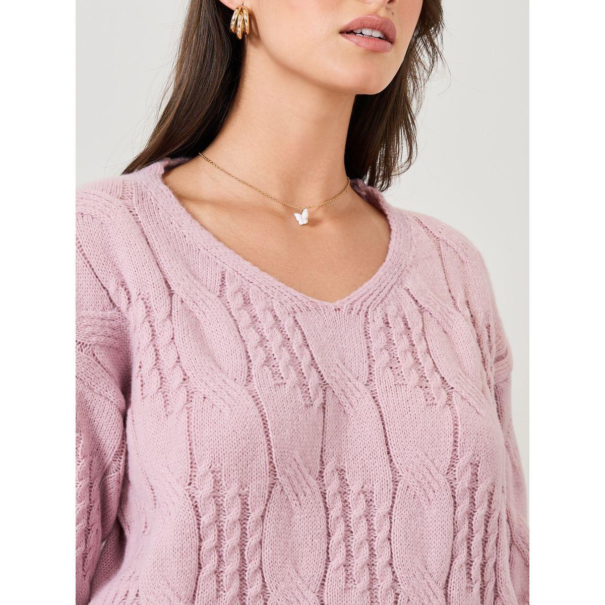 سويتر سادة بتفاصيل محبوكة-women-clothing-cardigansandjumpers-jumpers-image-3
