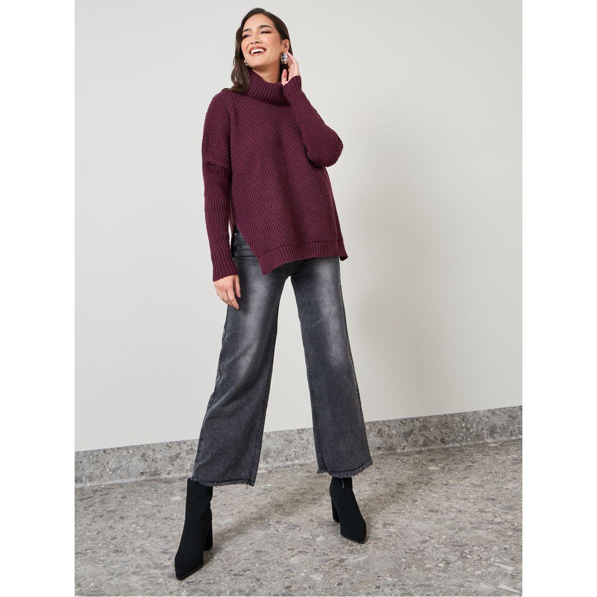 سويتر واسع بشق جانبي-women-clothing-cardigansandjumpers-jumpers-image-2