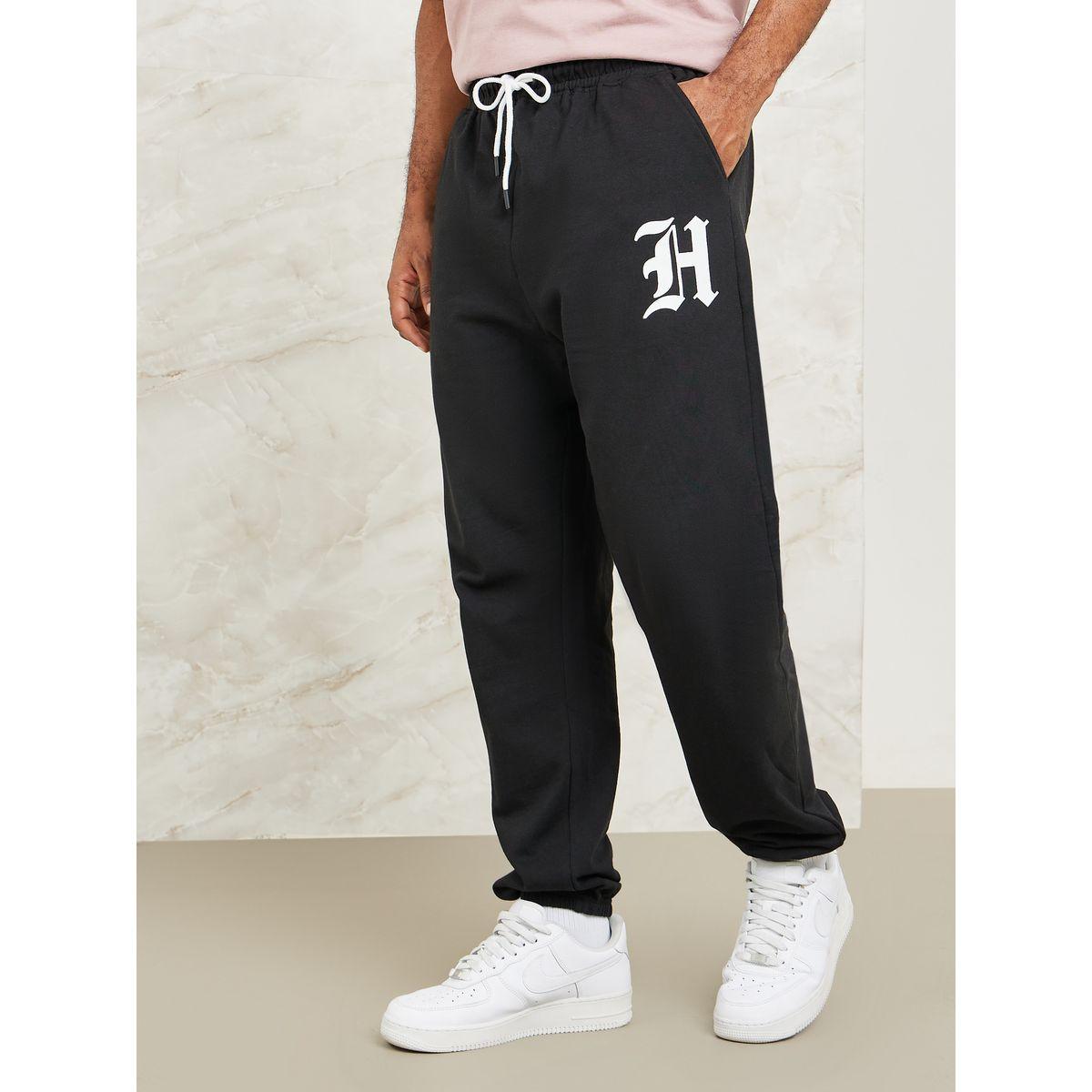 Styli  Placement Print Oversized Jogger with Drawcord Detail-men-clothing-bottoms-joggers-image-1