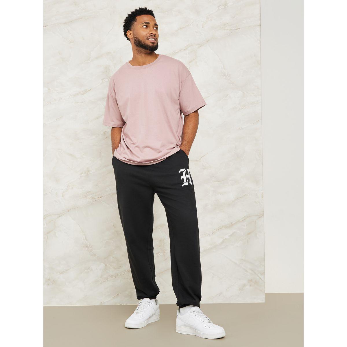 Styli  Placement Print Oversized Jogger with Drawcord Detail-men-clothing-bottoms-joggers-image-2
