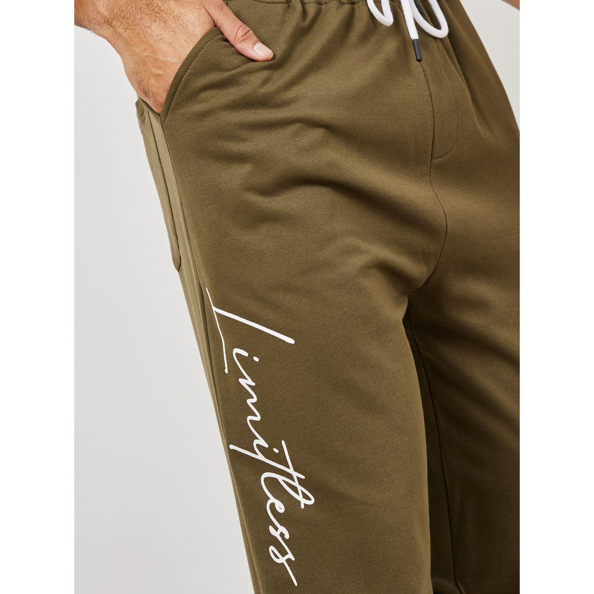 Styli Slogan Print Oversized Jogger with Drawcord Detail-men-clothing-bottoms-joggers-image-3