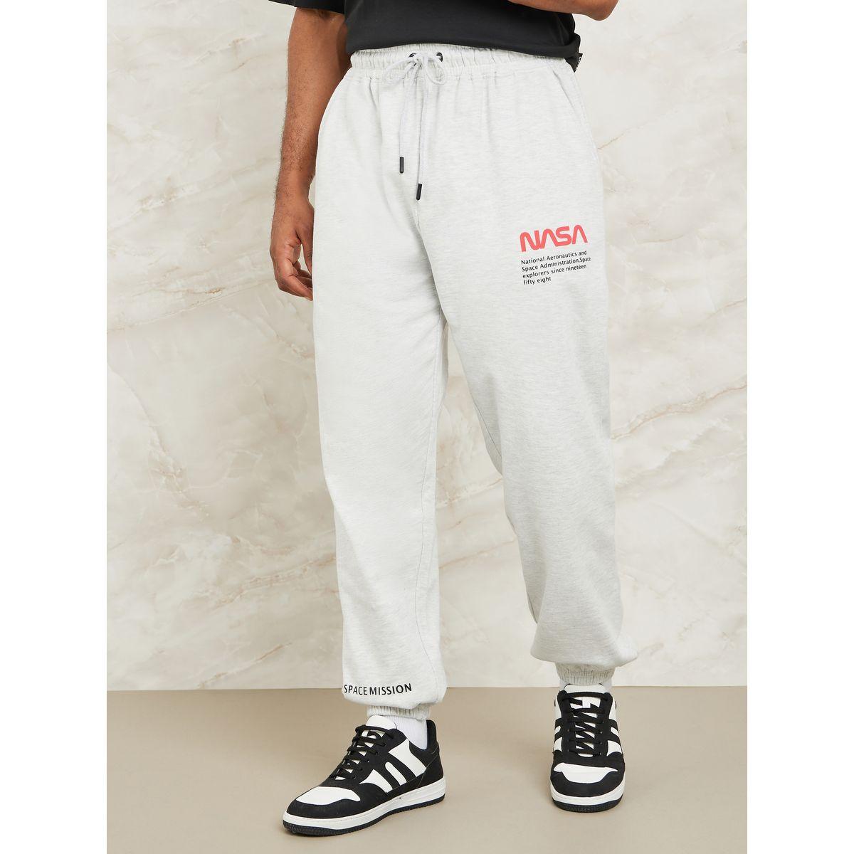 Styli NASA Printed Fleece Oversized Jogger-men-clothing-bottoms-joggers-image-2