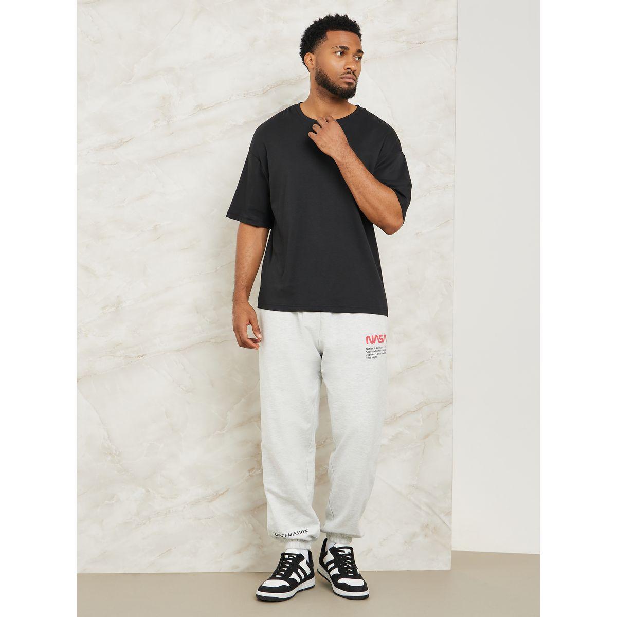 Styli NASA Printed Fleece Oversized Jogger-men-clothing-bottoms-joggers-image-3