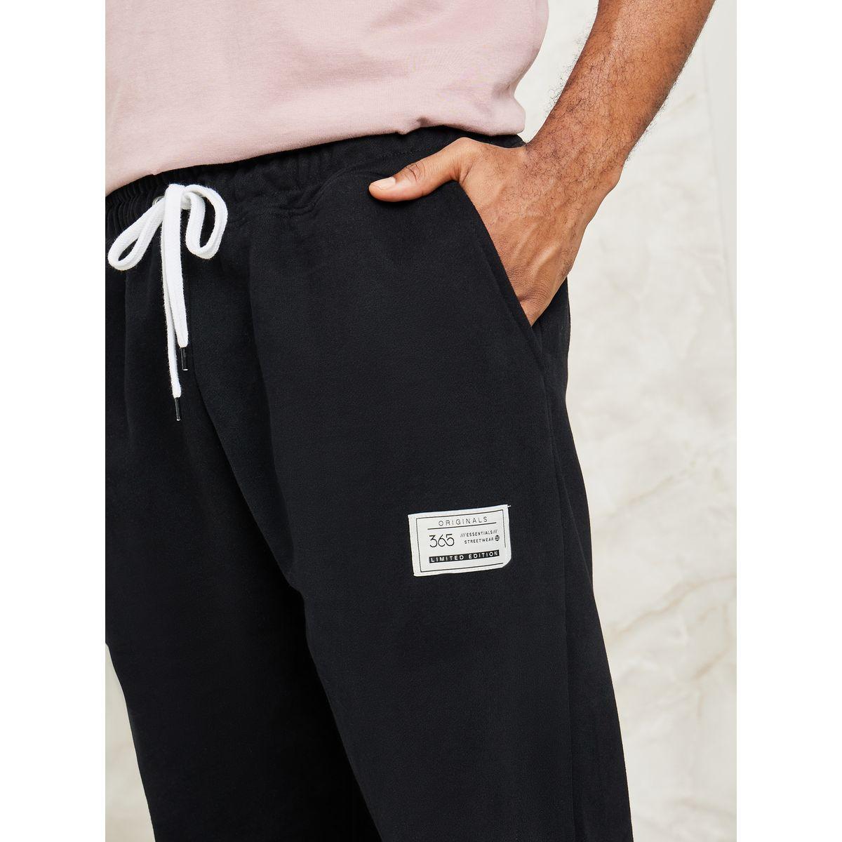 Styli Fleece Panel Jogger with Drawcord & Patch Detail-men-clothing-bottoms-joggers-image-3