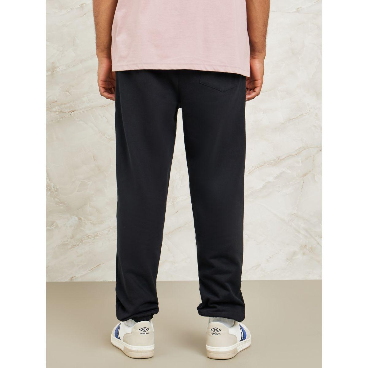 Styli Fleece Panel Jogger with Drawcord & Patch Detail-men-clothing-bottoms-joggers-image-4