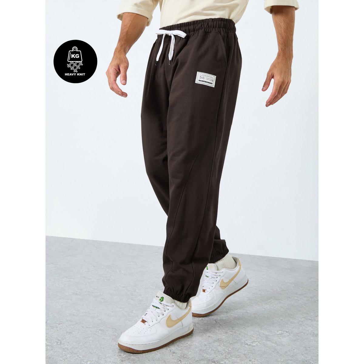 Styli  Heavy Fleece Panel Jogger with Drawstring-men-clothing-bottoms-joggers-image-1