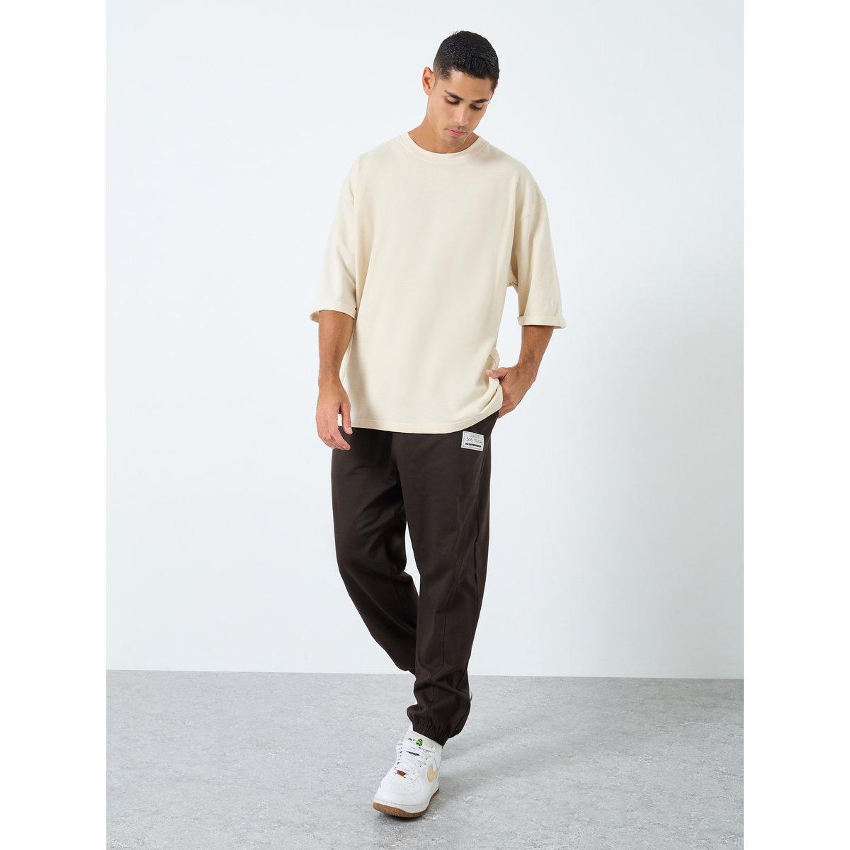 Styli  Heavy Fleece Panel Jogger with Drawstring-men-clothing-bottoms-joggers-image-2