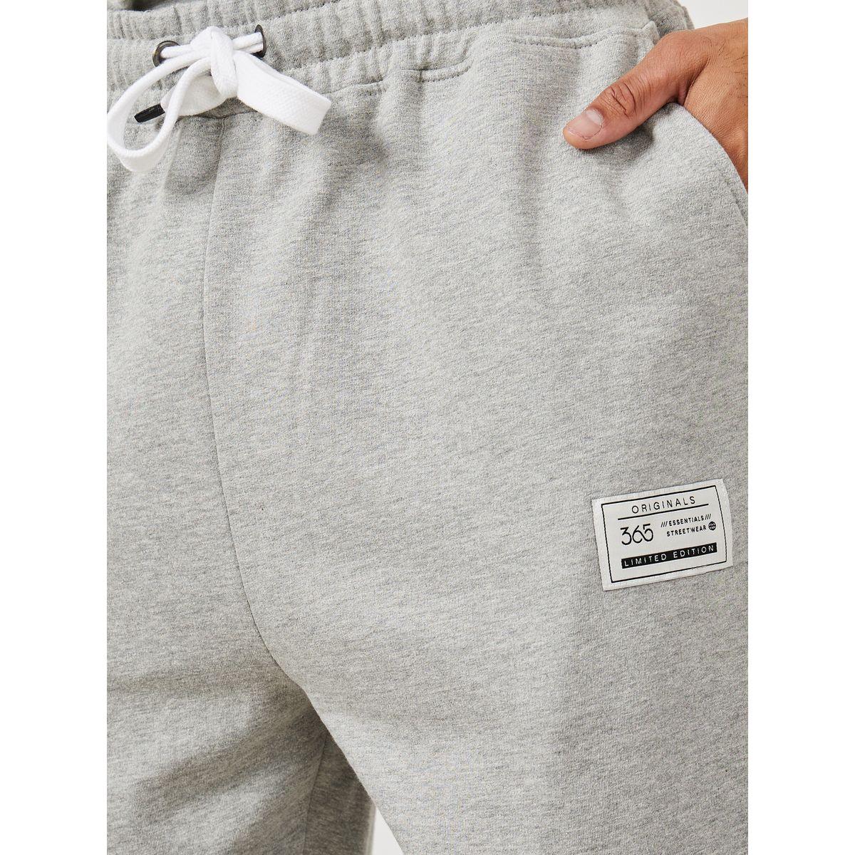 Styli Fleece Panel Jogger with Drawcord & Patch Detail-men-clothing-bottoms-joggers-image-3
