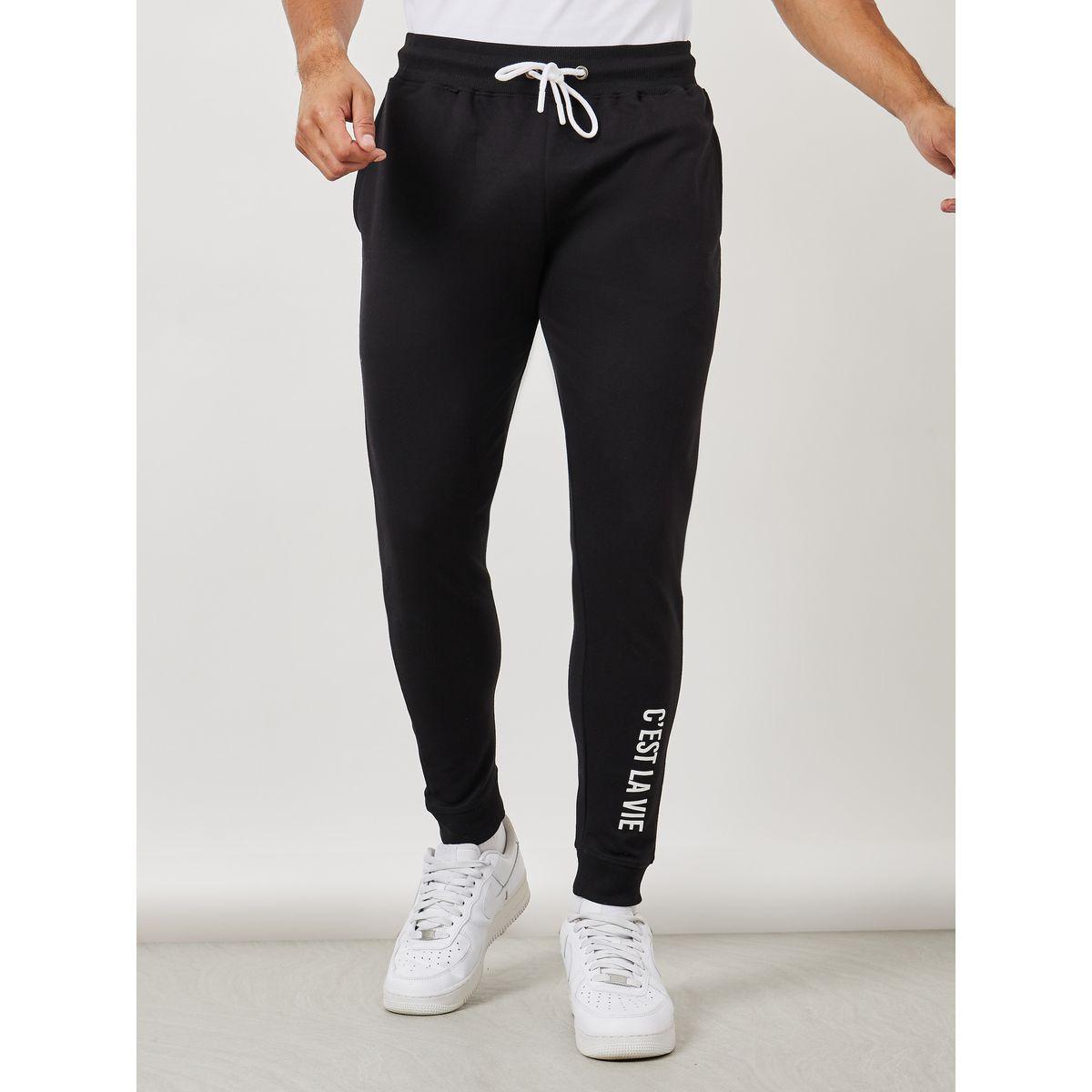 Styli Slogan Print Slim Fit Jogger with Drawcord-men-clothing-bottoms-joggers-image-2