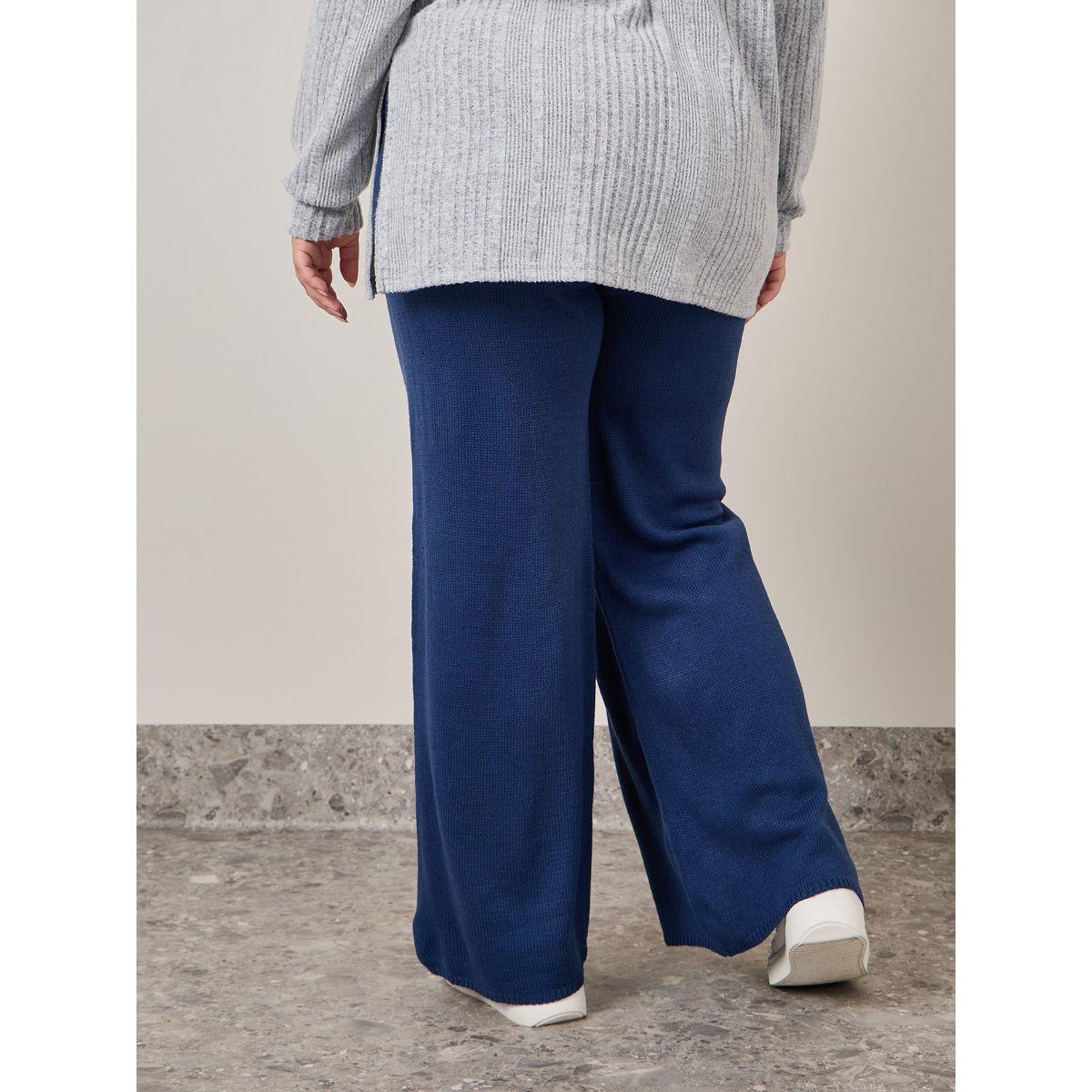 Styli Plus Solid High Rise Wide Leg Pants-women-clothing-bottoms-trousers-image-4